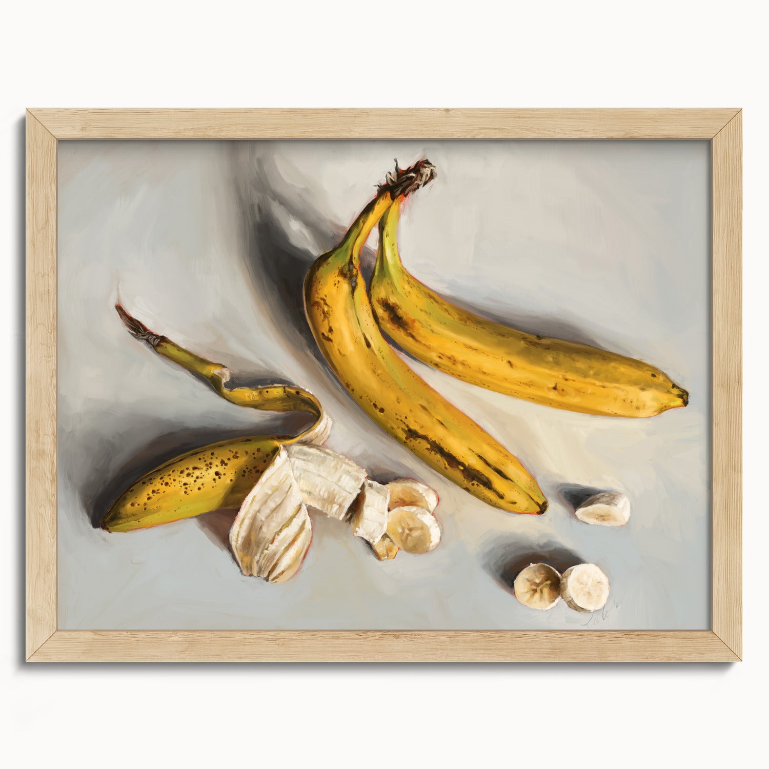 "Bananas" by Catherine Hébert - Bananas Still Life Fine Art Print - 12"x16" size