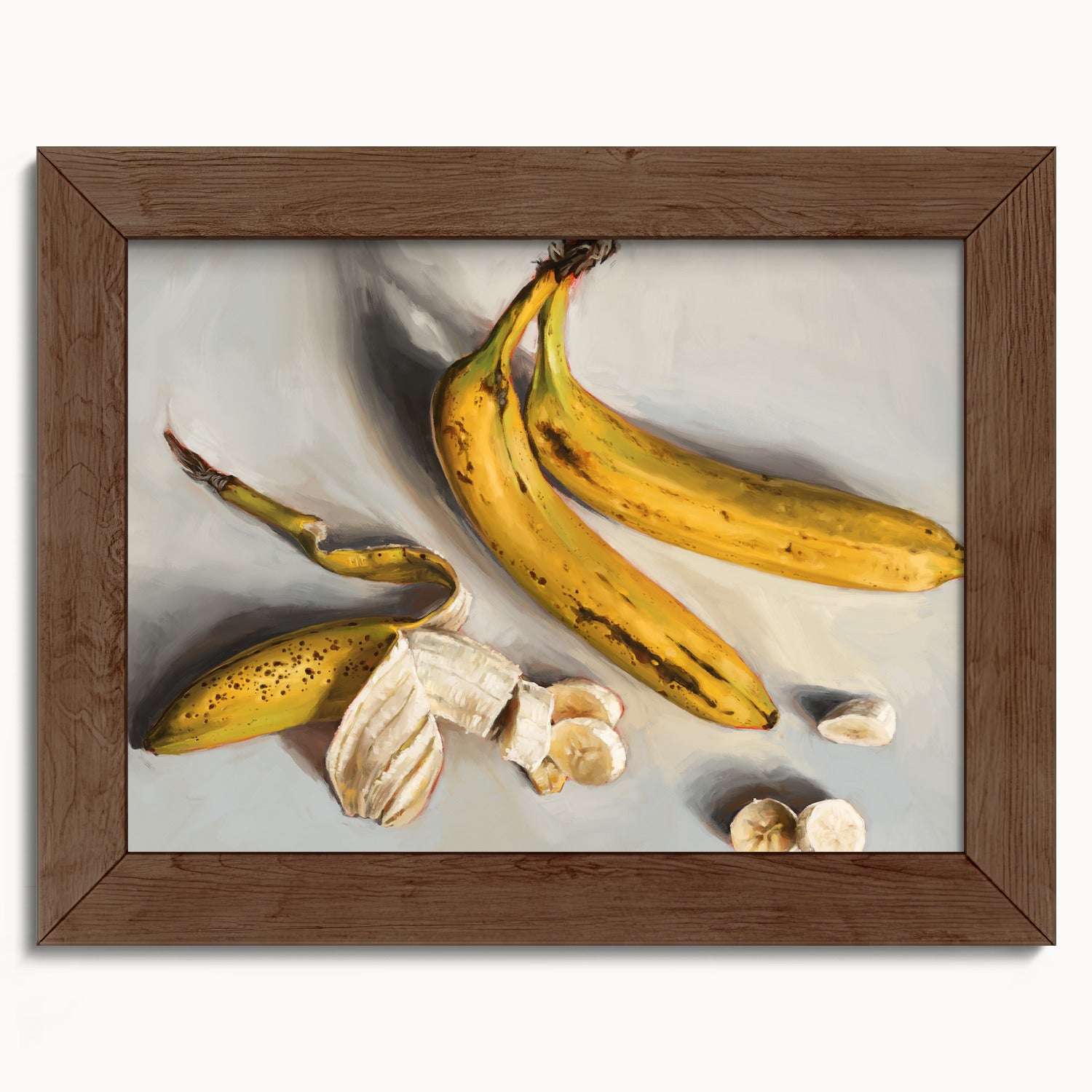 "Bananas" by Catherine Hébert - Bananas Still Life Fine Art Print - 5"x7" size