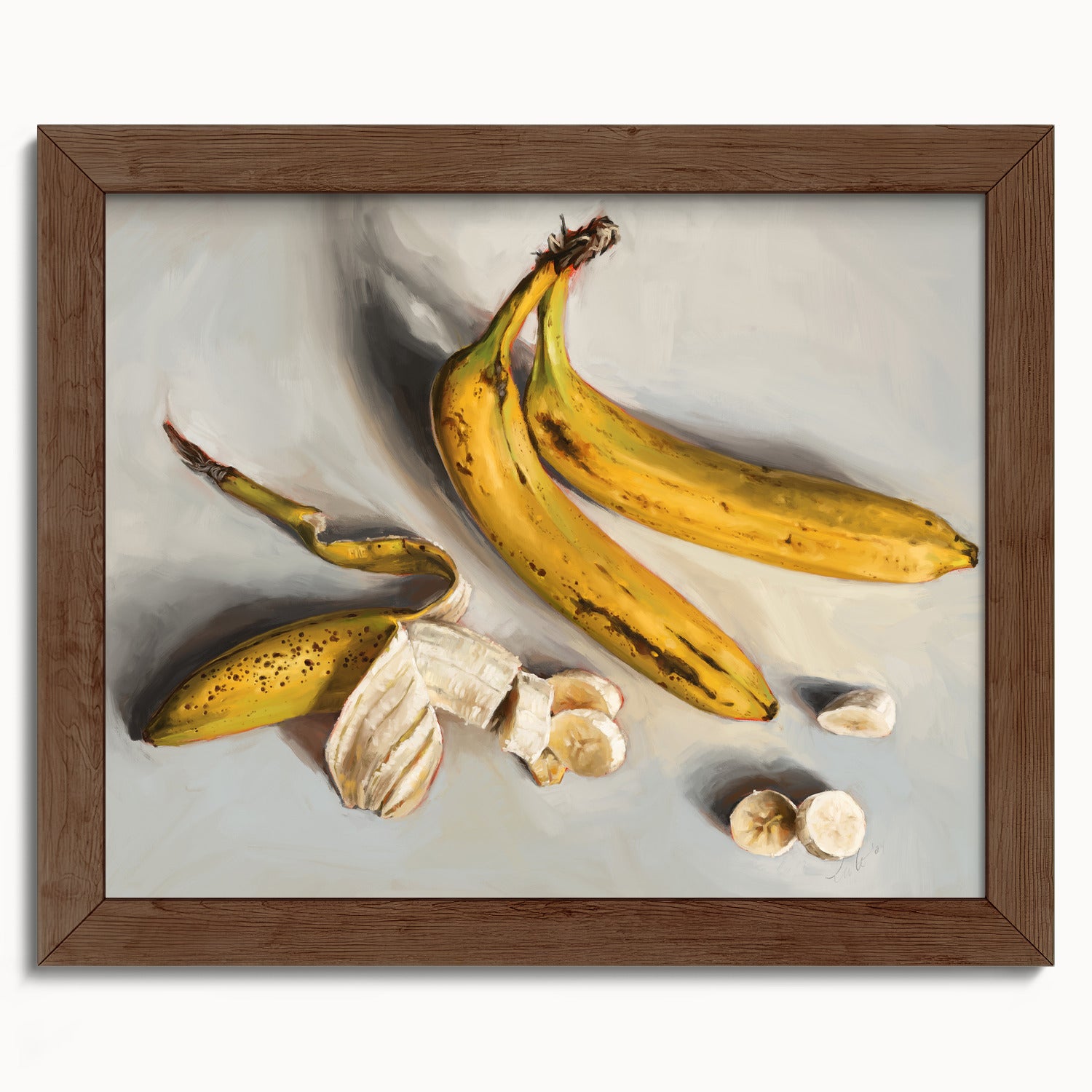"Bananas" by Catherine Hébert - Bananas Still Life Fine Art Print - 8"x10" size