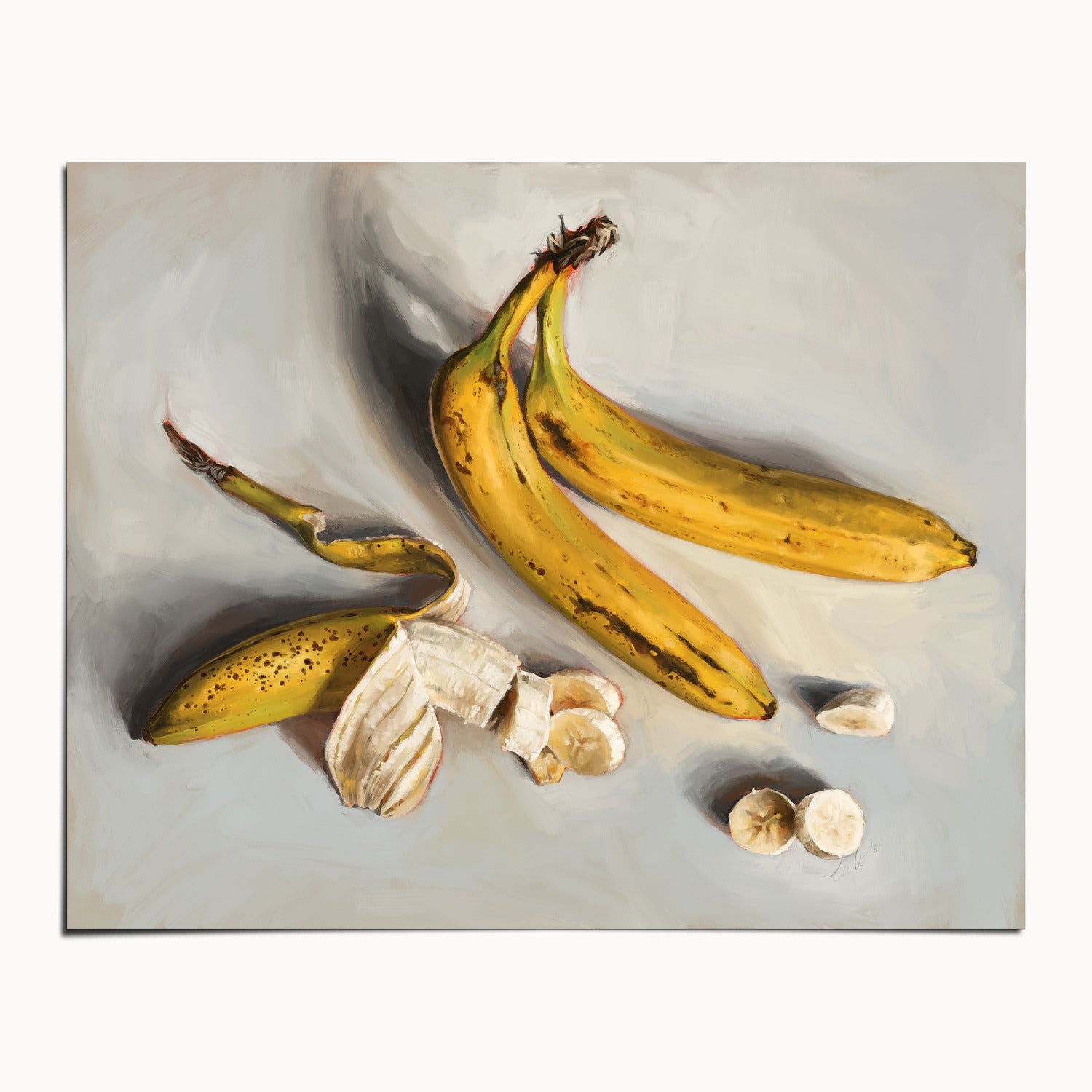 "Bananas" by Catherine Hébert - Bananas Still Life Fine Art Print - 24"x30" size