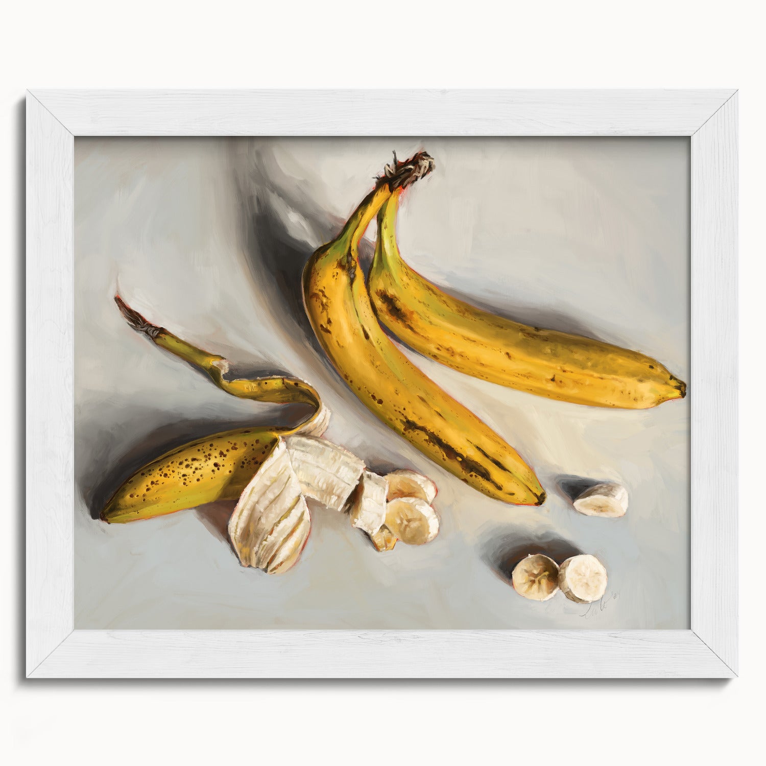 "Bananas" by Catherine Hébert - Bananas Still Life Fine Art Print - 8"x10" size