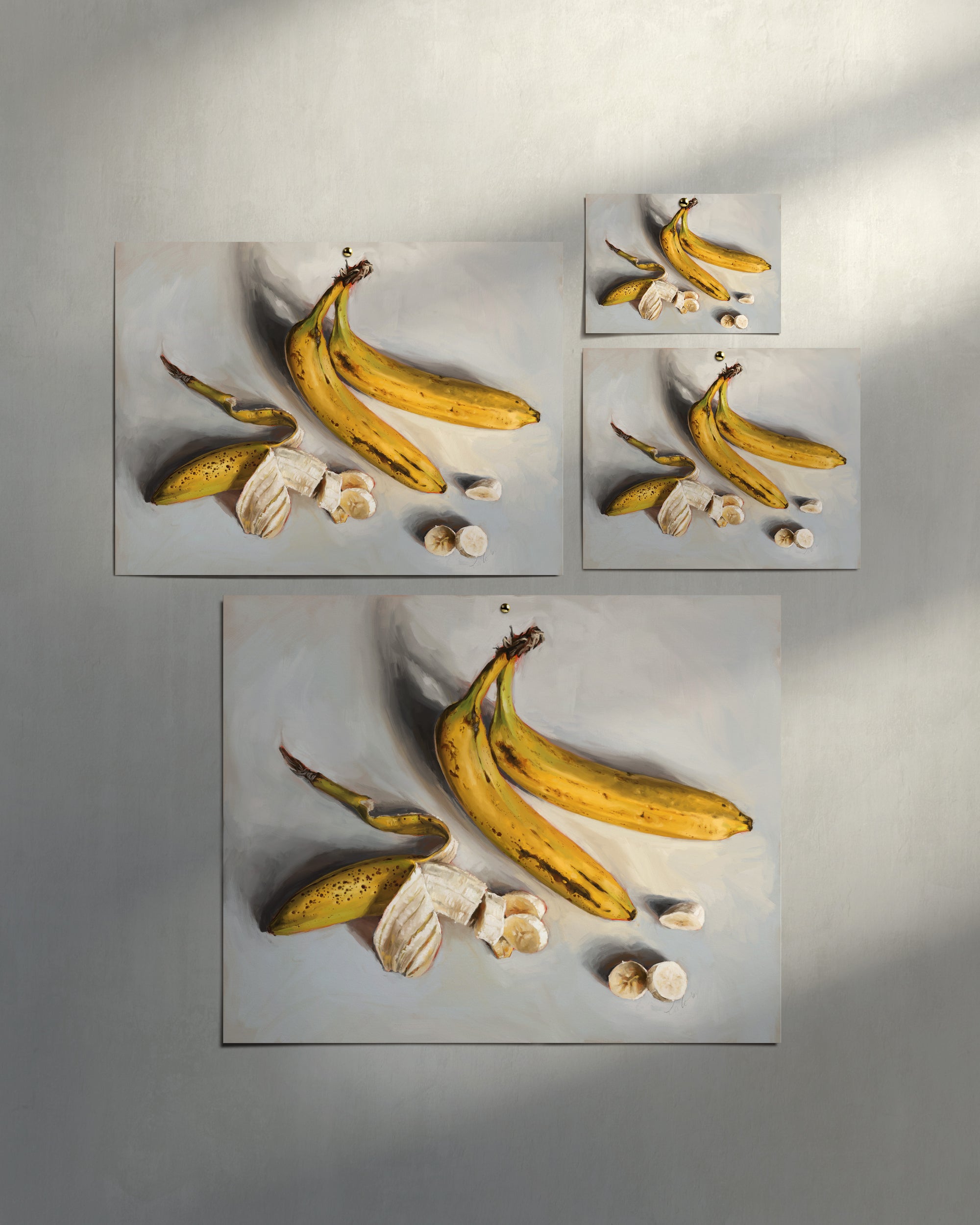 "Bananas" by Catherine Hébert - Bananas Still Life Fine Art Print