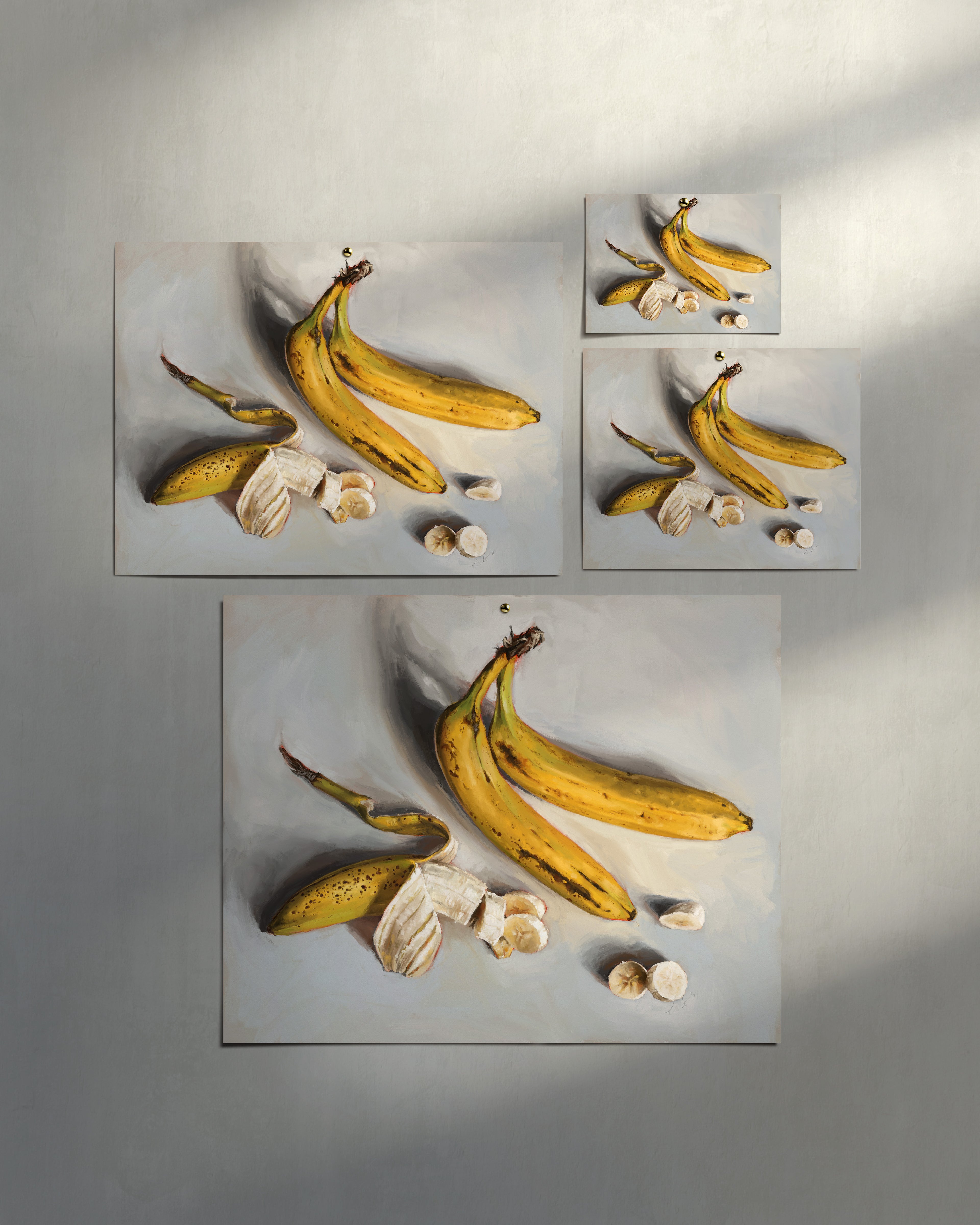 "Bananas" by Catherine Hébert - Bananas Still Life Art Print