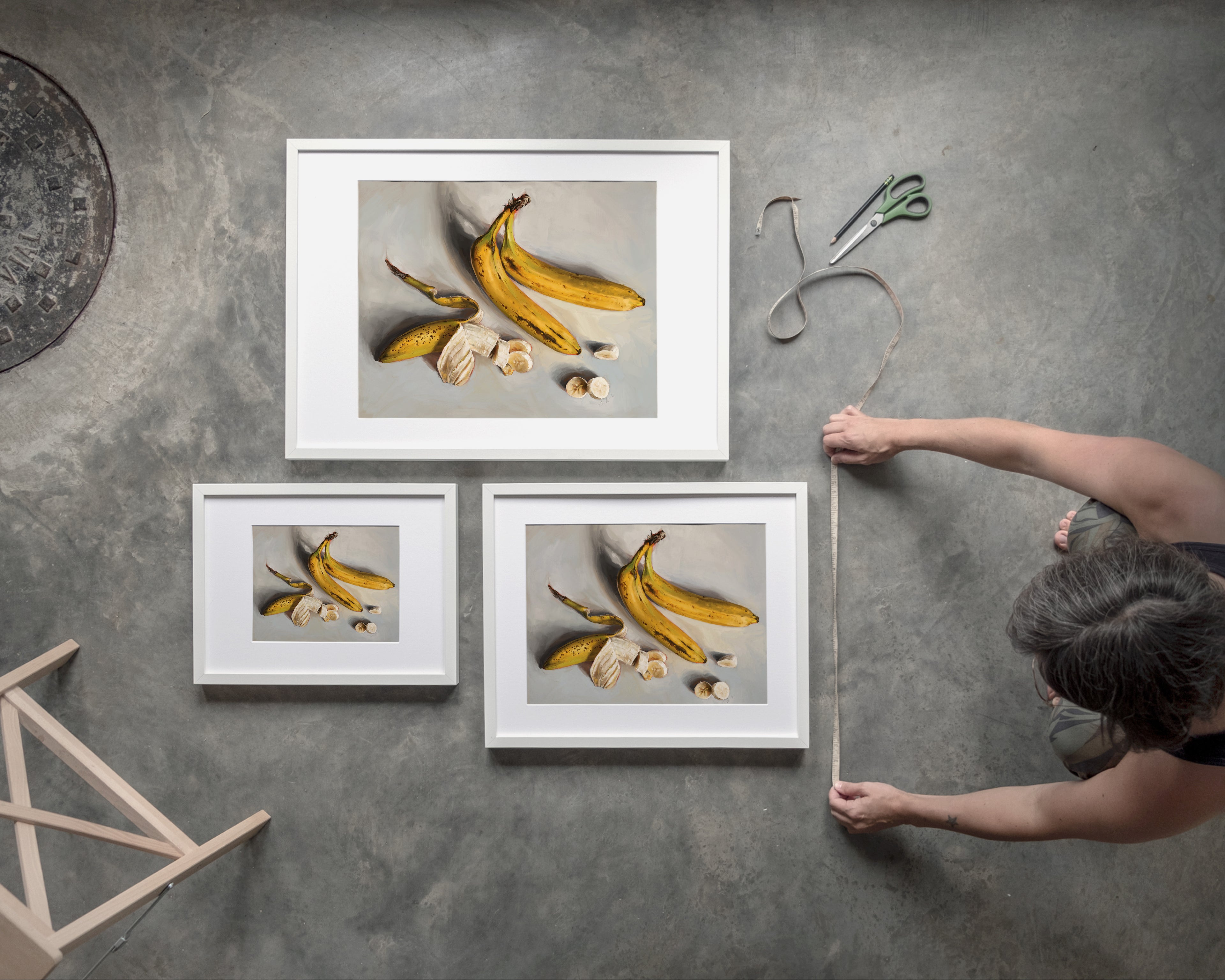 "Bananas" by Catherine Hébert - Bananas Still Life Art Print