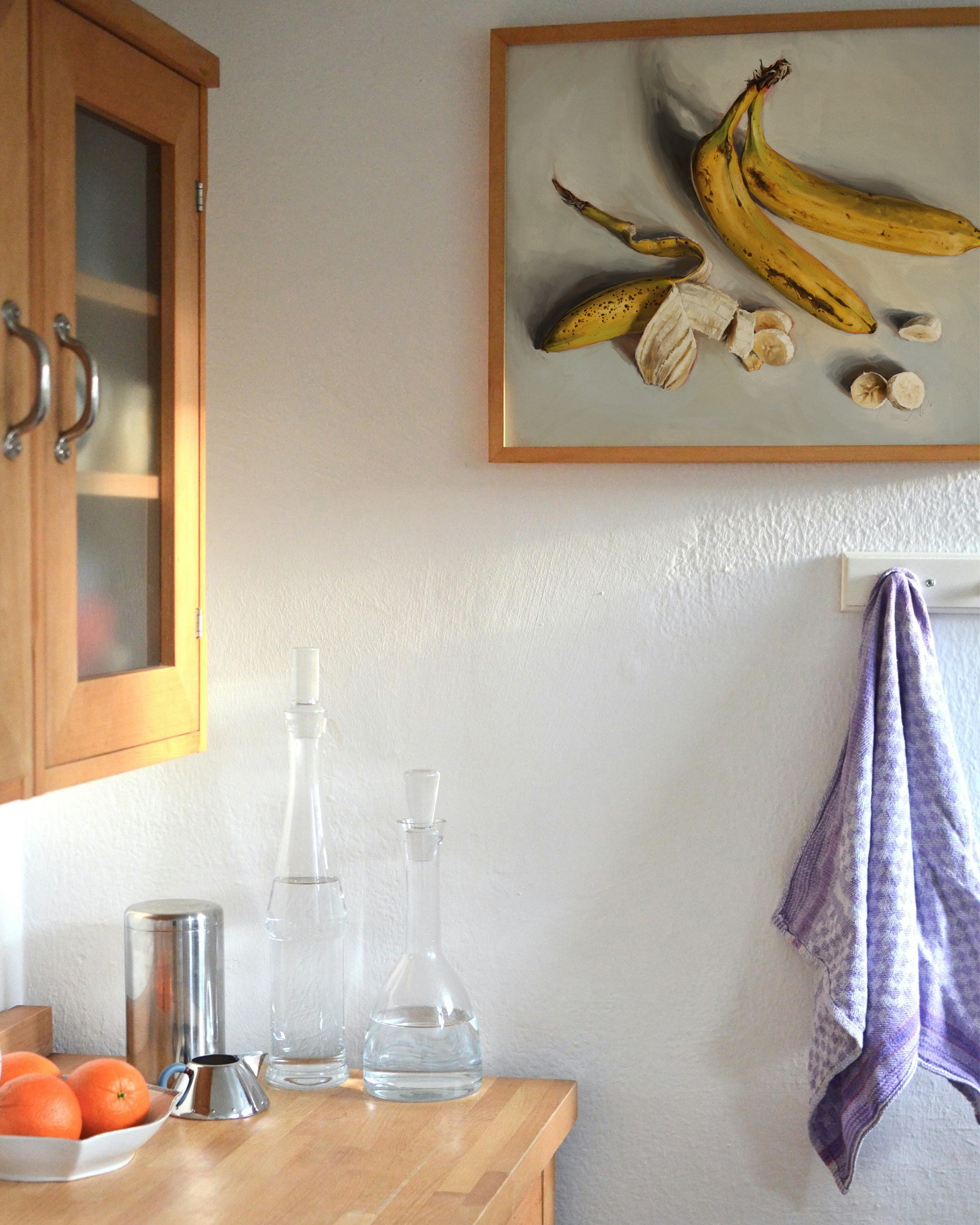 "Bananas" by Catherine Hébert - Bananas Still Life Art Print