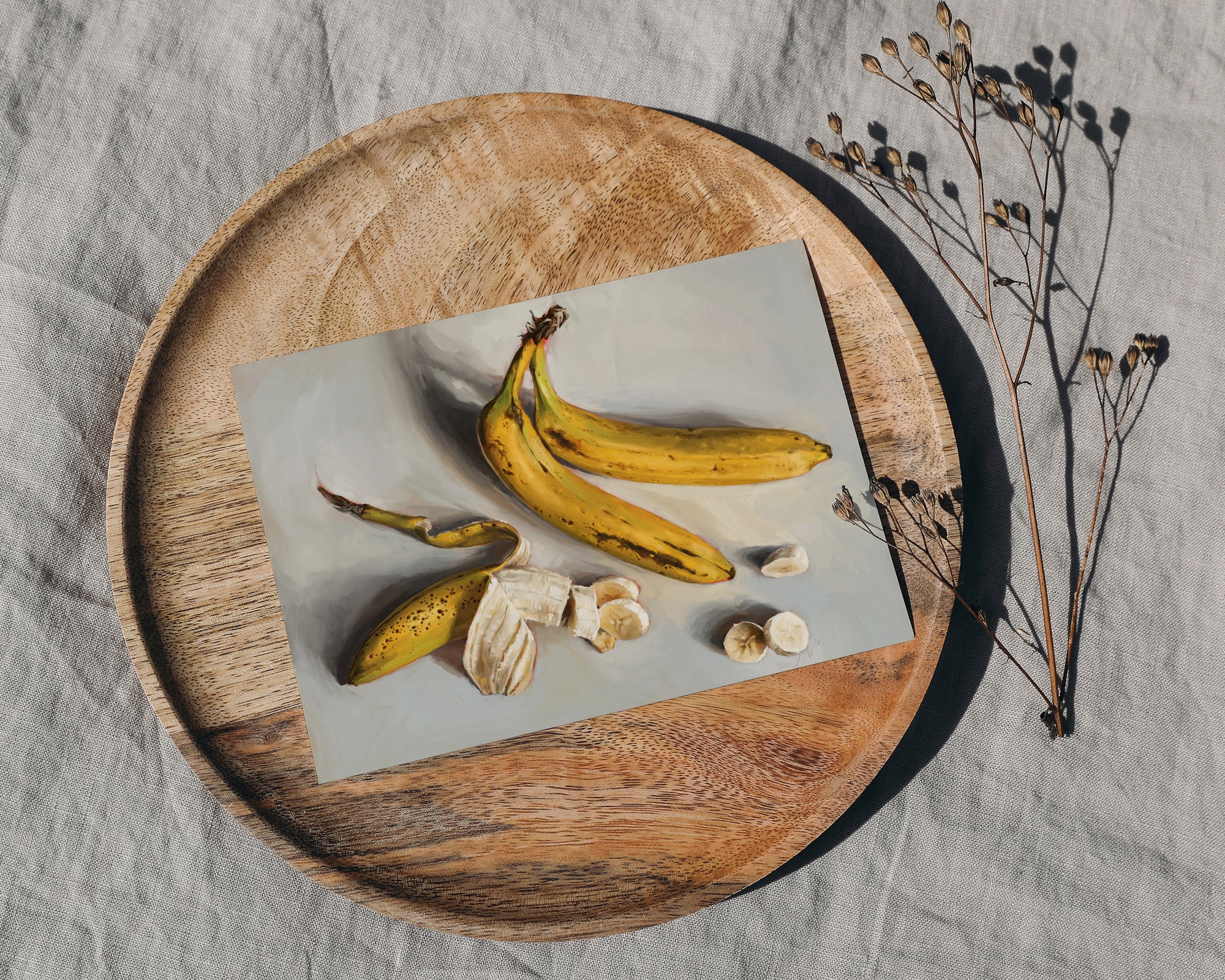 "Bananas" by Catherine Hébert - Bananas Still Life Fine Art Print