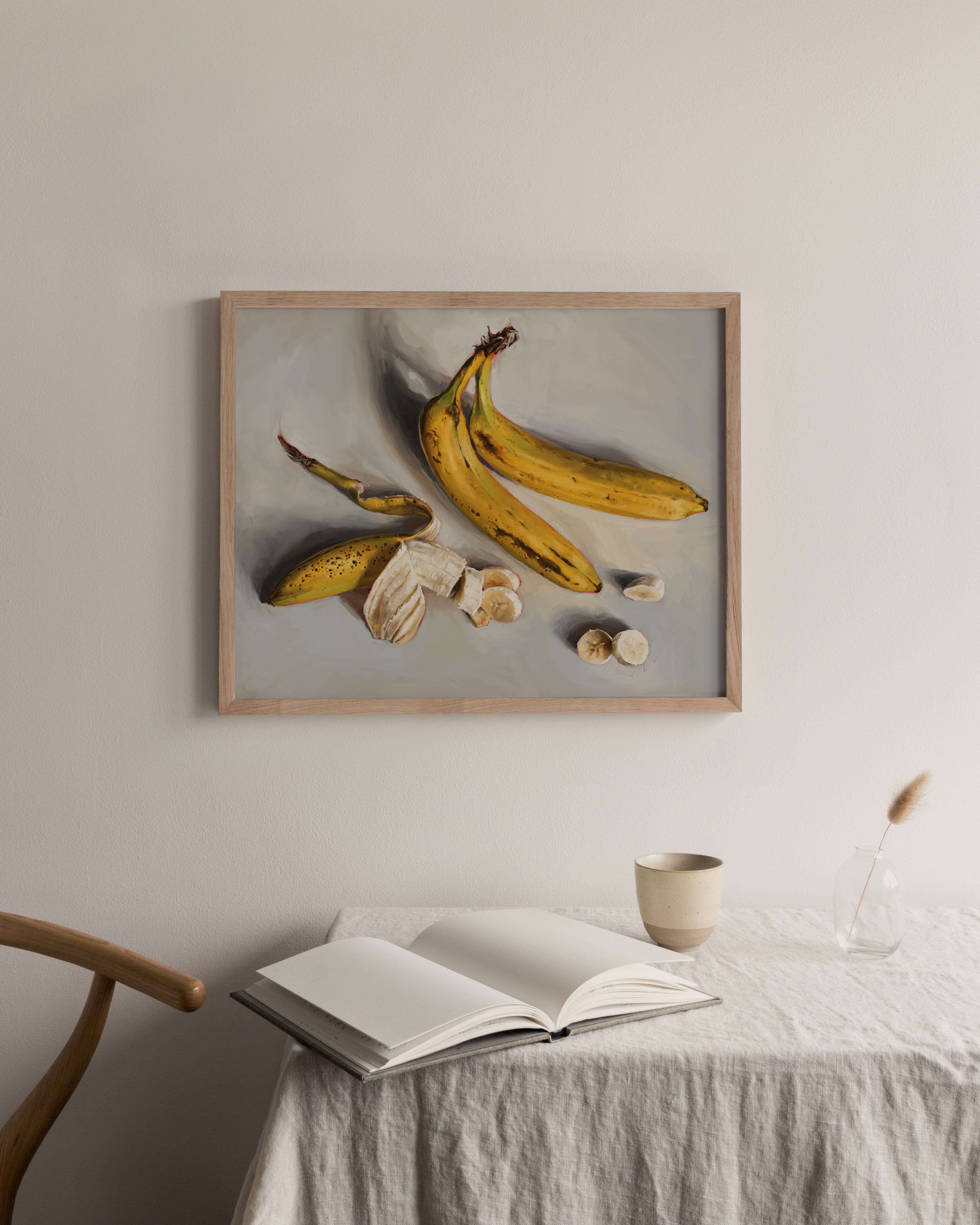 "Bananas" by Catherine Hébert - Bananas Still Life Art Print