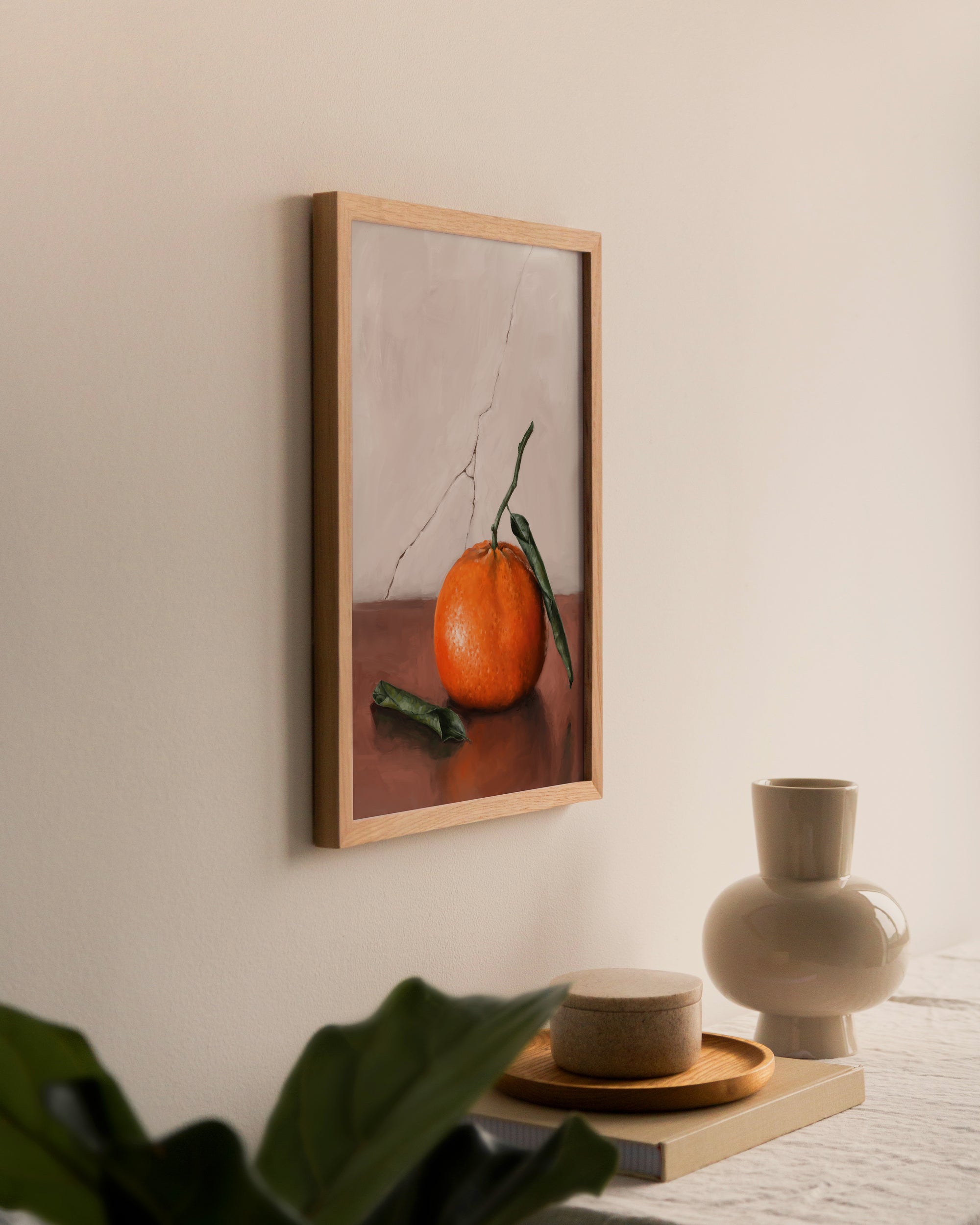 "Tangerine" by Catherine Hébert - Tangerine Orange Still Life Fine Art Print
