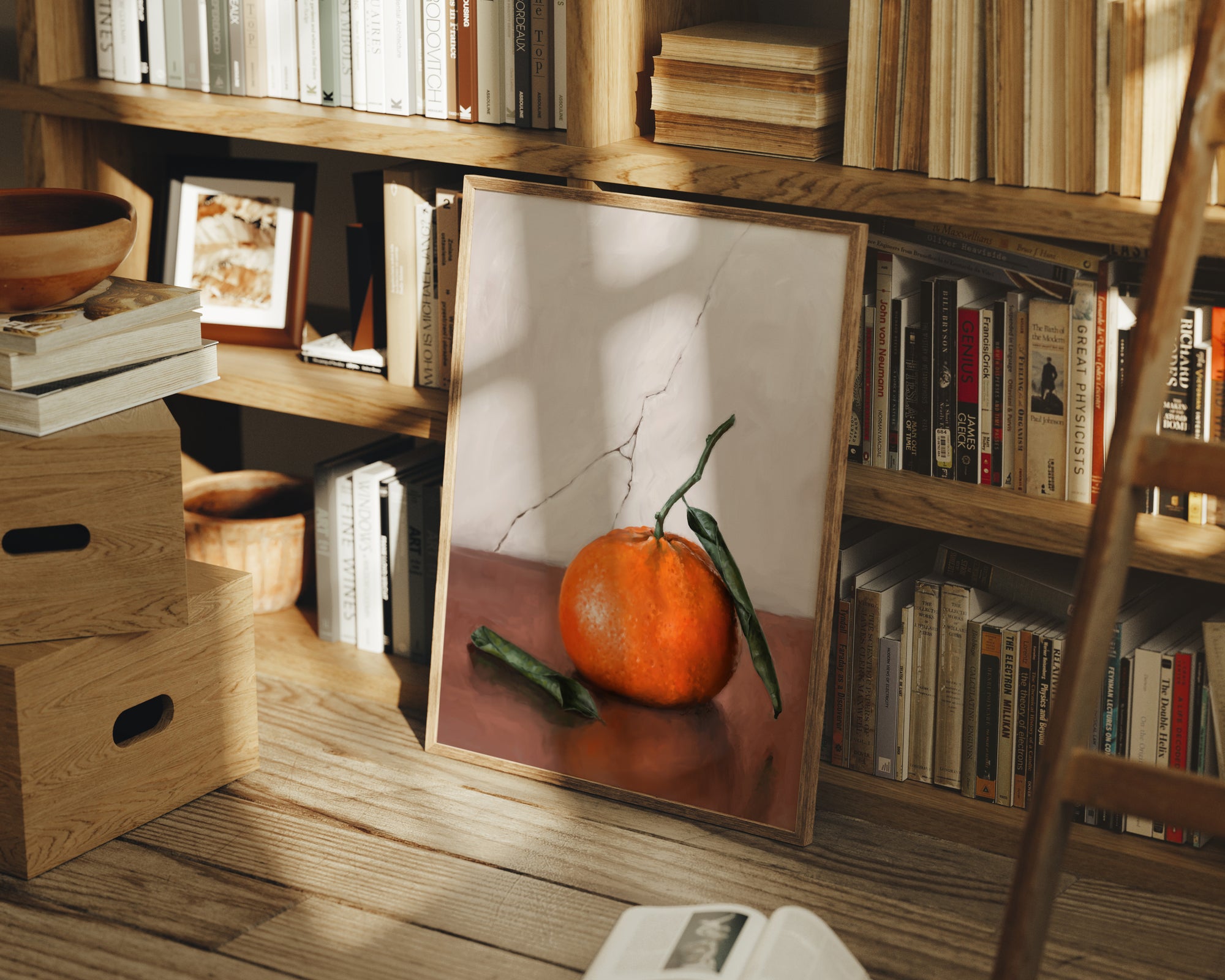 "Tangerine" by Catherine Hébert - Tangerine Orange Still Life Fine Art Print