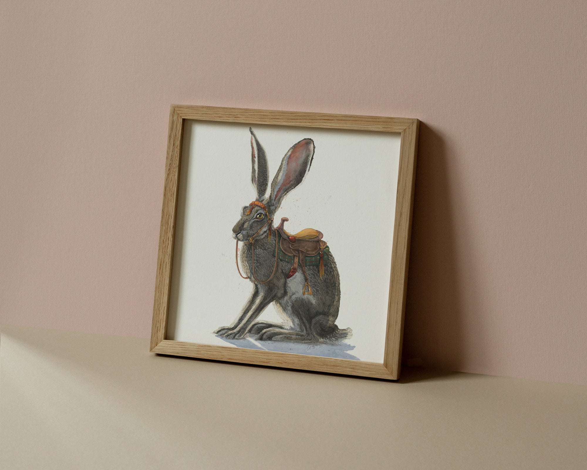 "Gallop of the Hare" by Catherine Hébert - Watercolour Hare Fine Art Print