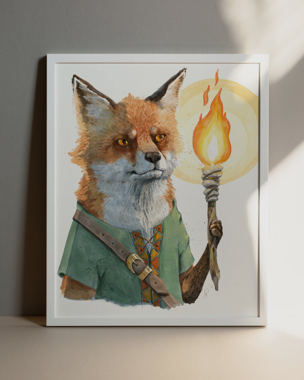 "The Luminous Vulpine" by Catherine Hébert - Watercolour Fox Fine Art Print