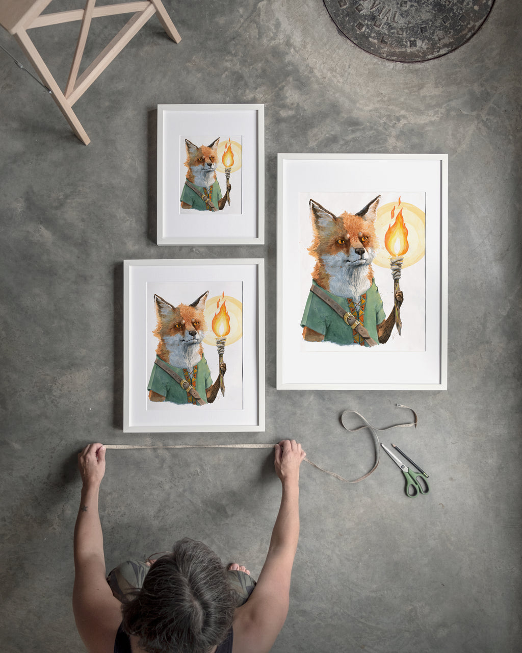 "The Luminous Vulpine" by Catherine Hébert - Watercolour Fox Fine Art Print