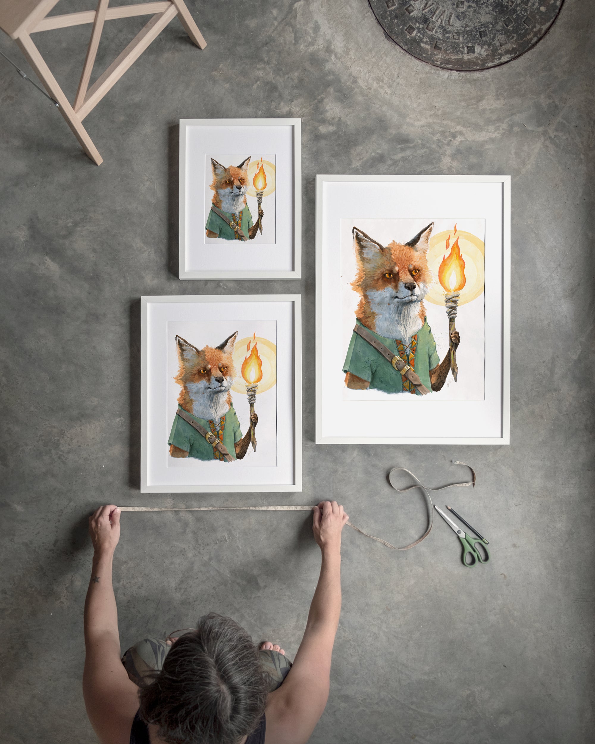 "The Luminous Vulpine" by Catherine Hébert - Watercolour Fox Fine Art Print