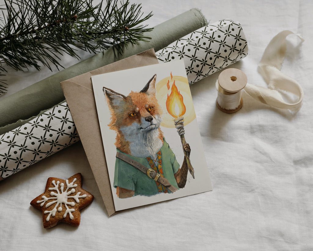 "The Luminous Vulpine" by Catherine Hébert - Watercolour Fox Fine Art Print