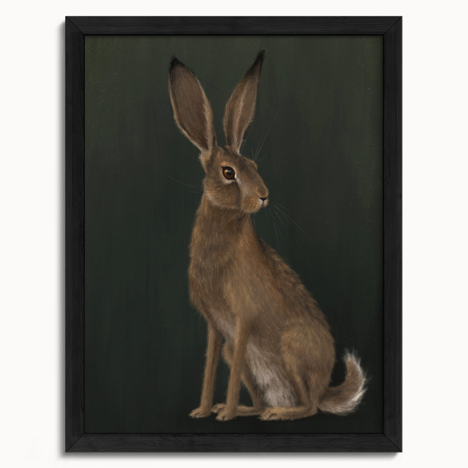 "The Hare" by Catherine Hébert - Woodland Hare Fine Art Print - 12"x16" size