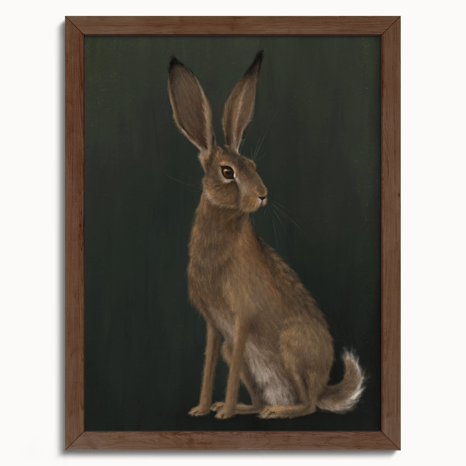 "The Hare" by Catherine Hébert - Woodland Hare Fine Art Print - 12"x16" size