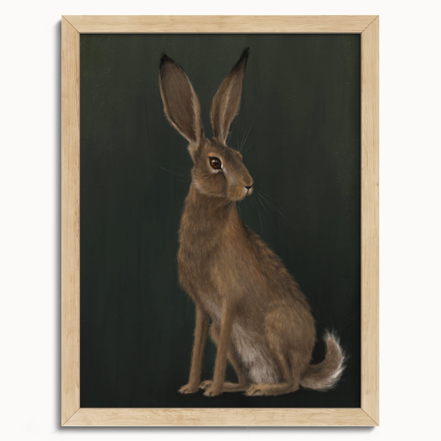 "The Hare" by Catherine Hébert - Woodland Hare Fine Art Print - 12"x16" size