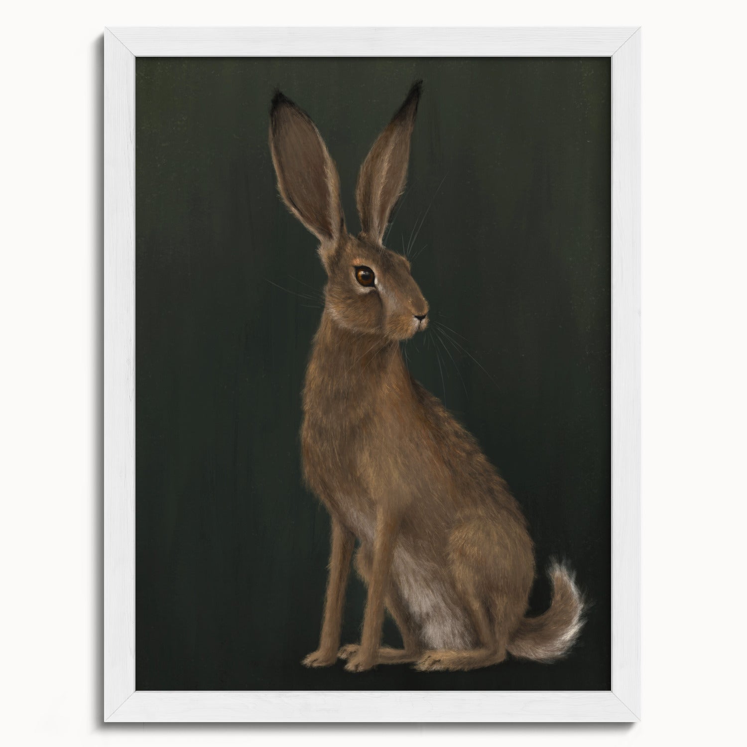"The Hare" by Catherine Hébert - Woodland Hare Fine Art Print - 12"x16" size