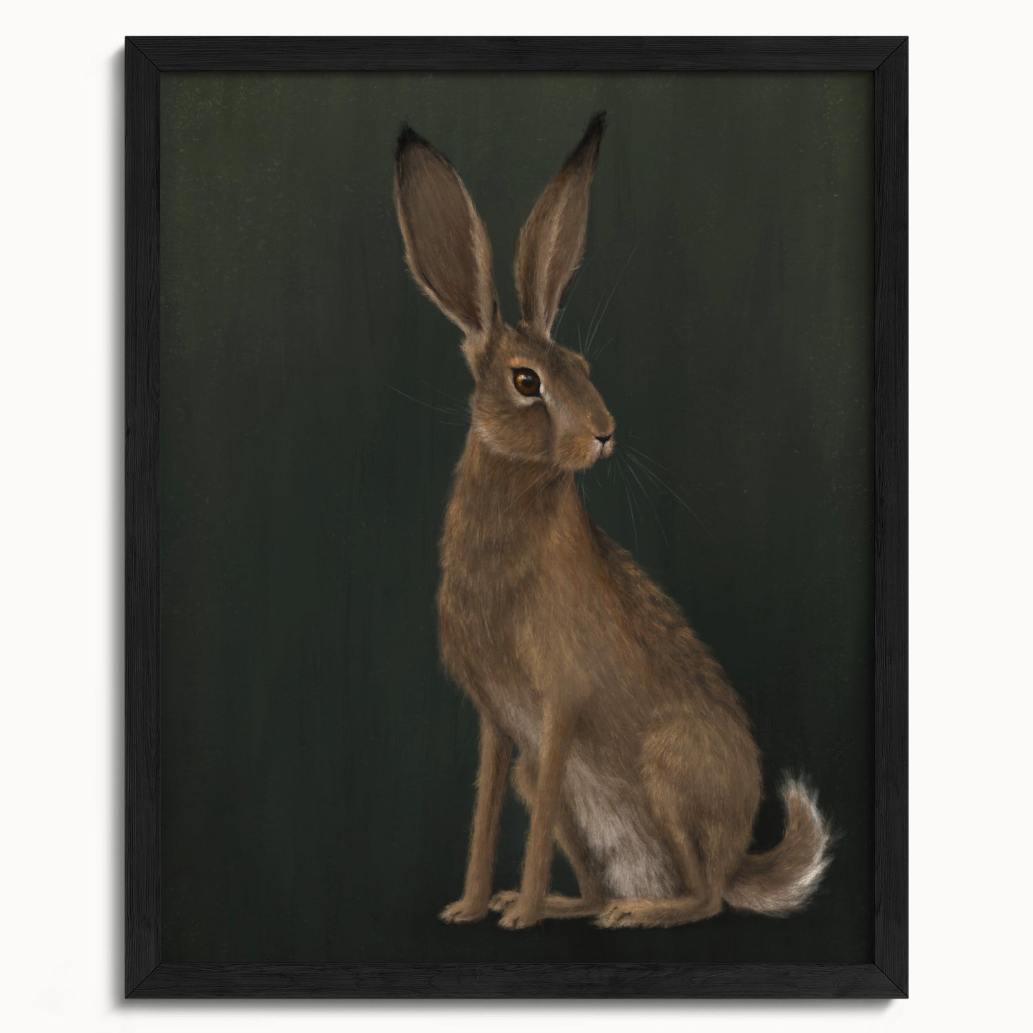 "The Hare" by Catherine Hébert - Woodland Hare Fine Art Print - 16"x20" size
