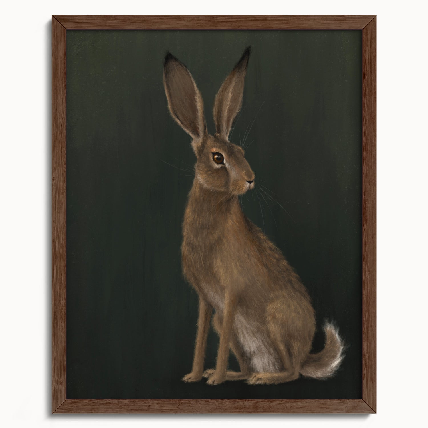 "The Hare" by Catherine Hébert - Woodland Hare Fine Art Print - 16"x20" size