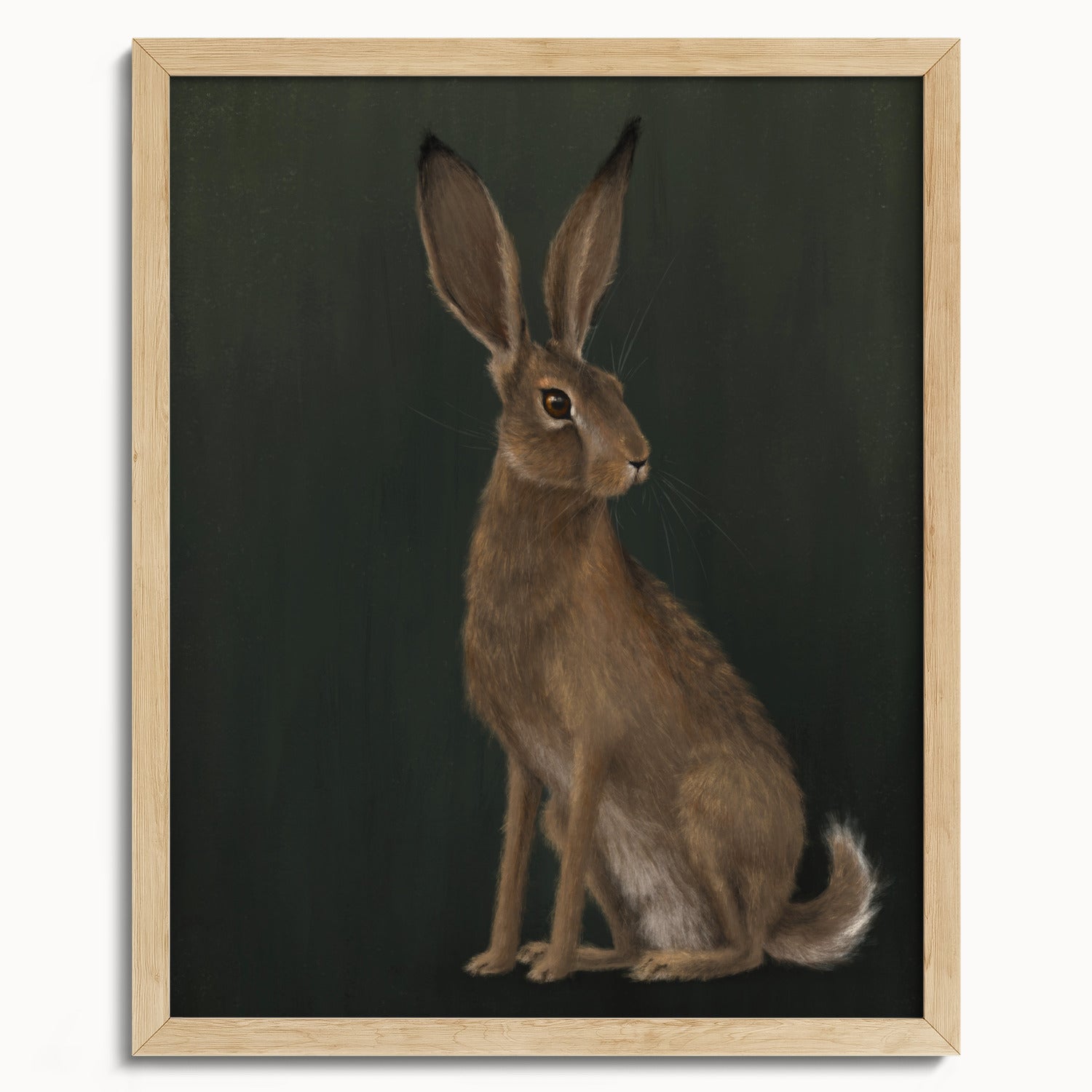 "The Hare" by Catherine Hébert - Woodland Hare Fine Art Print - 16"x20" size