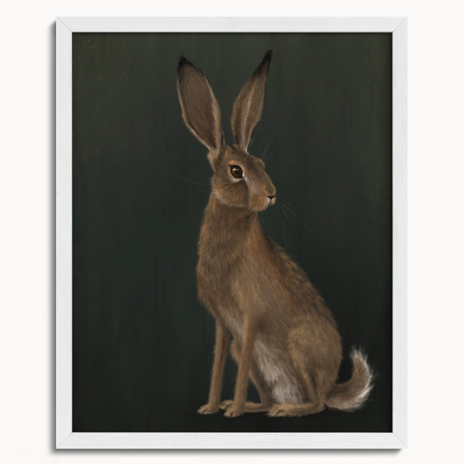 "The Hare" by Catherine Hébert - Woodland Hare Fine Art Print - 16"x20" size