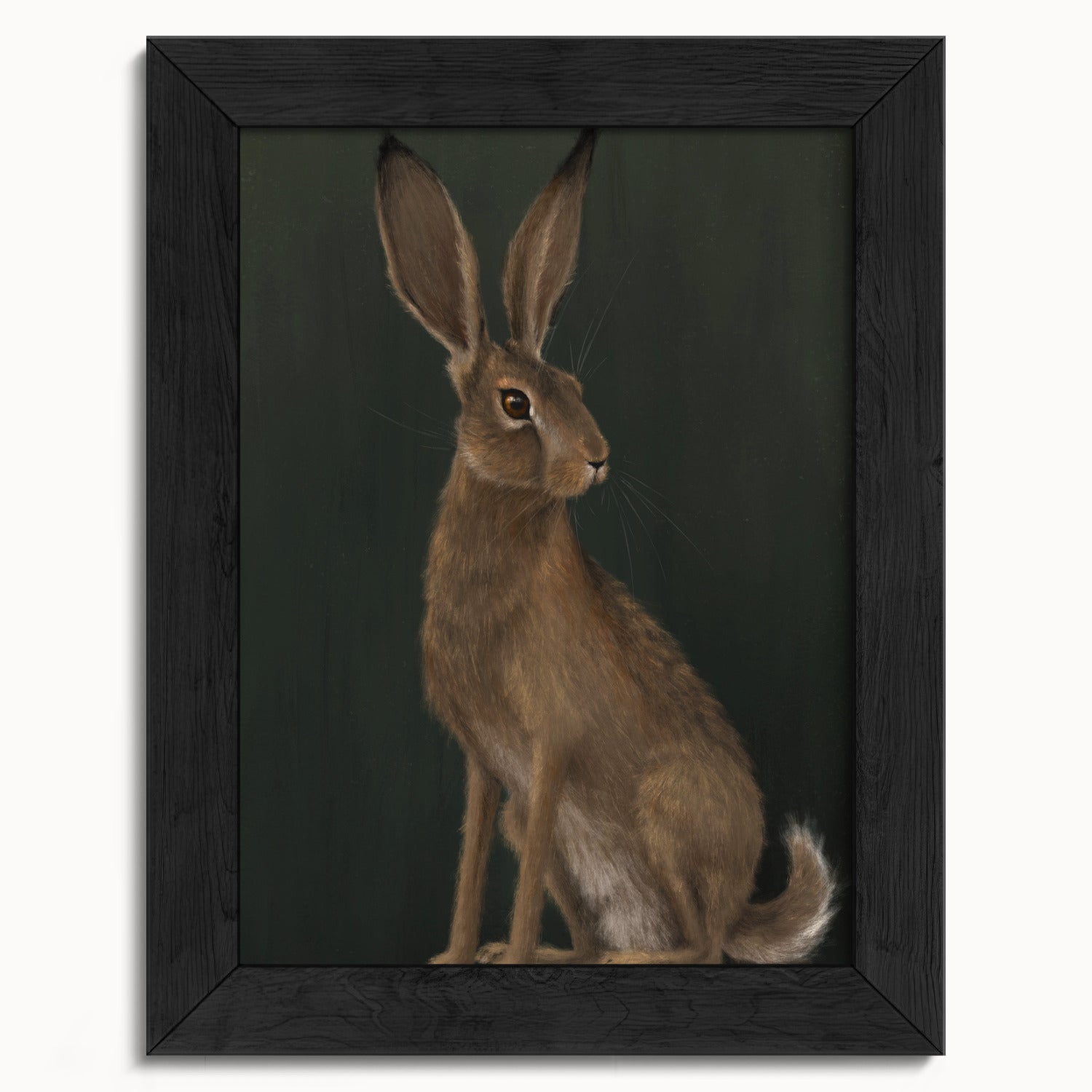 "The Hare" by Catherine Hébert - Woodland Hare Fine Art Print - 5"x7" size
