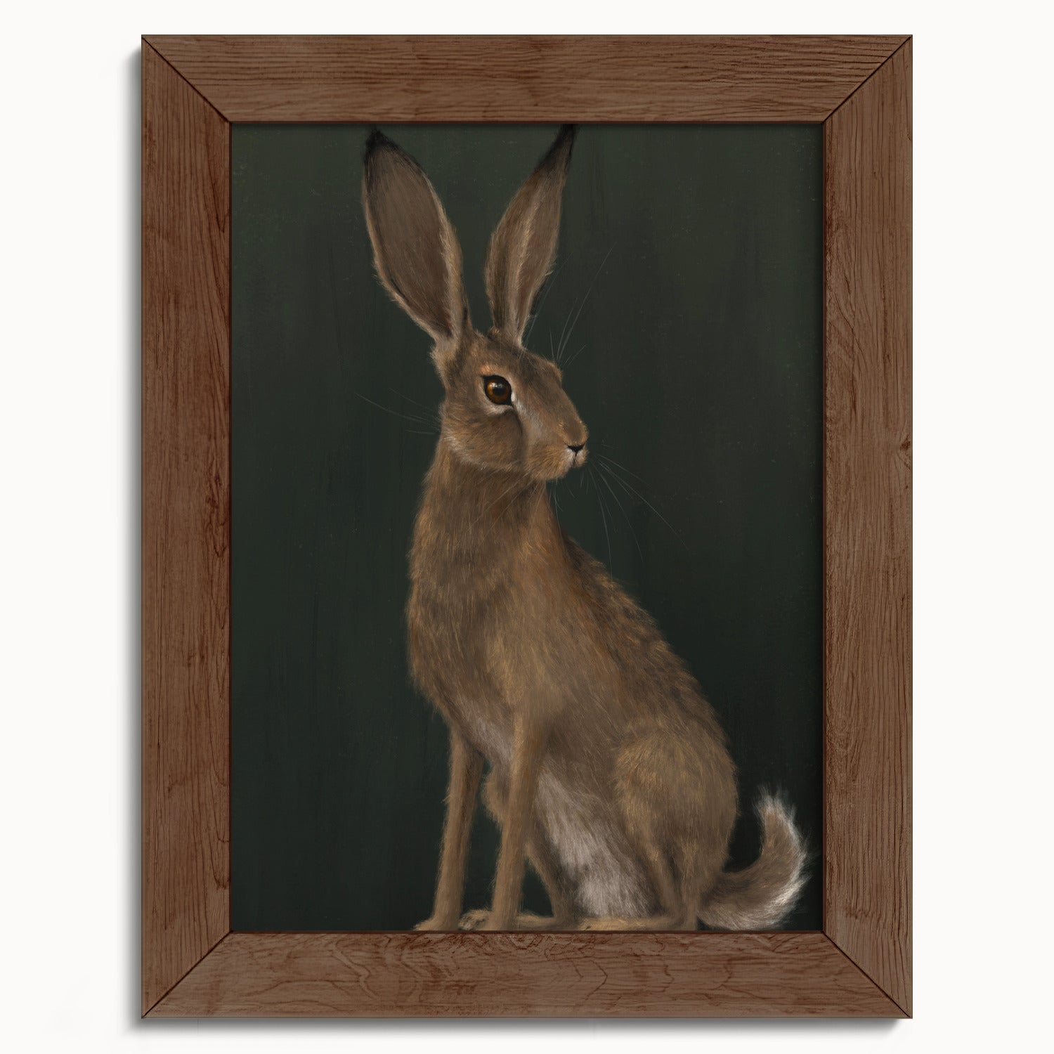 "The Hare" by Catherine Hébert - Woodland Hare Fine Art Print - 5"x7" size