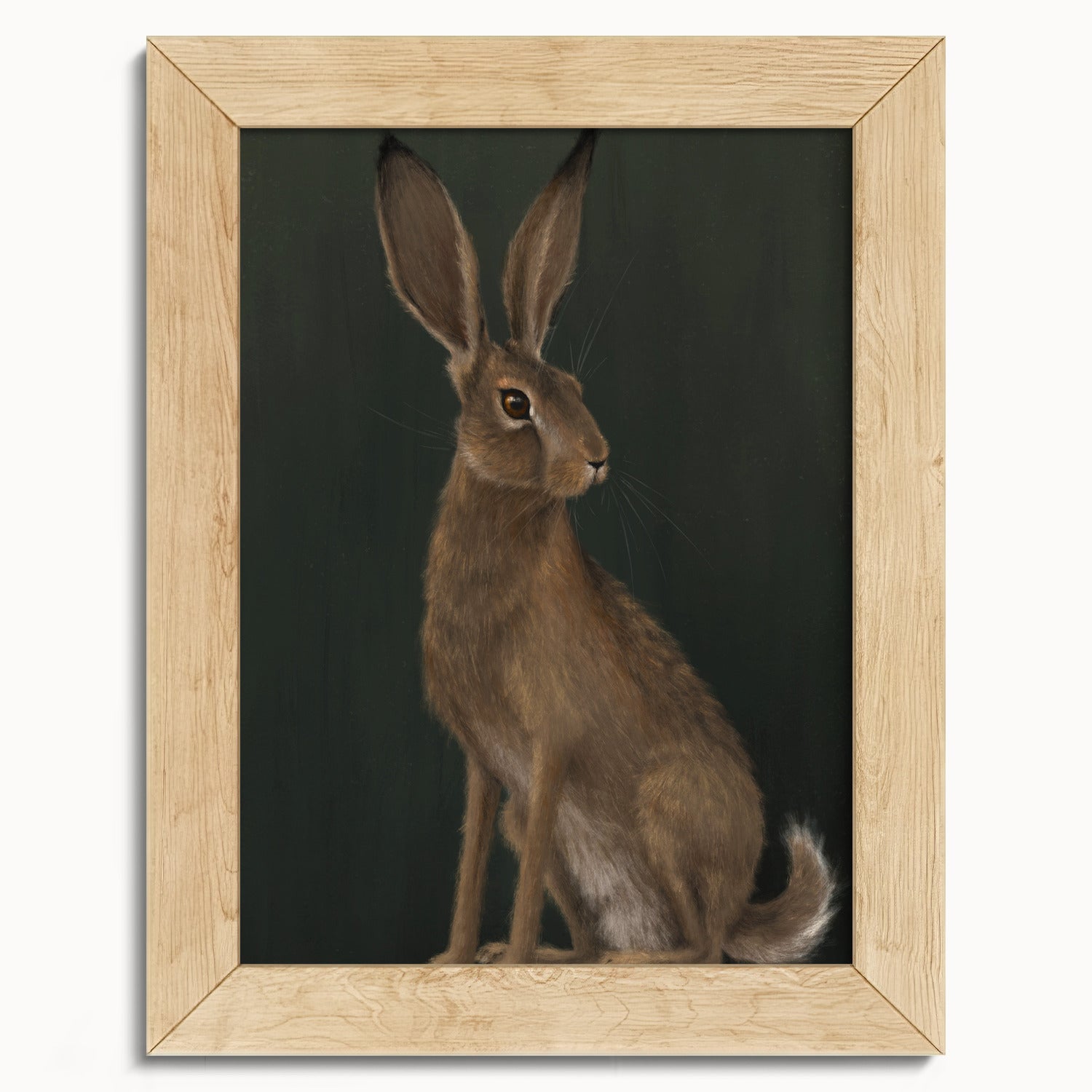 "The Hare" by Catherine Hébert - Woodland Hare Fine Art Print - 5"x7" size