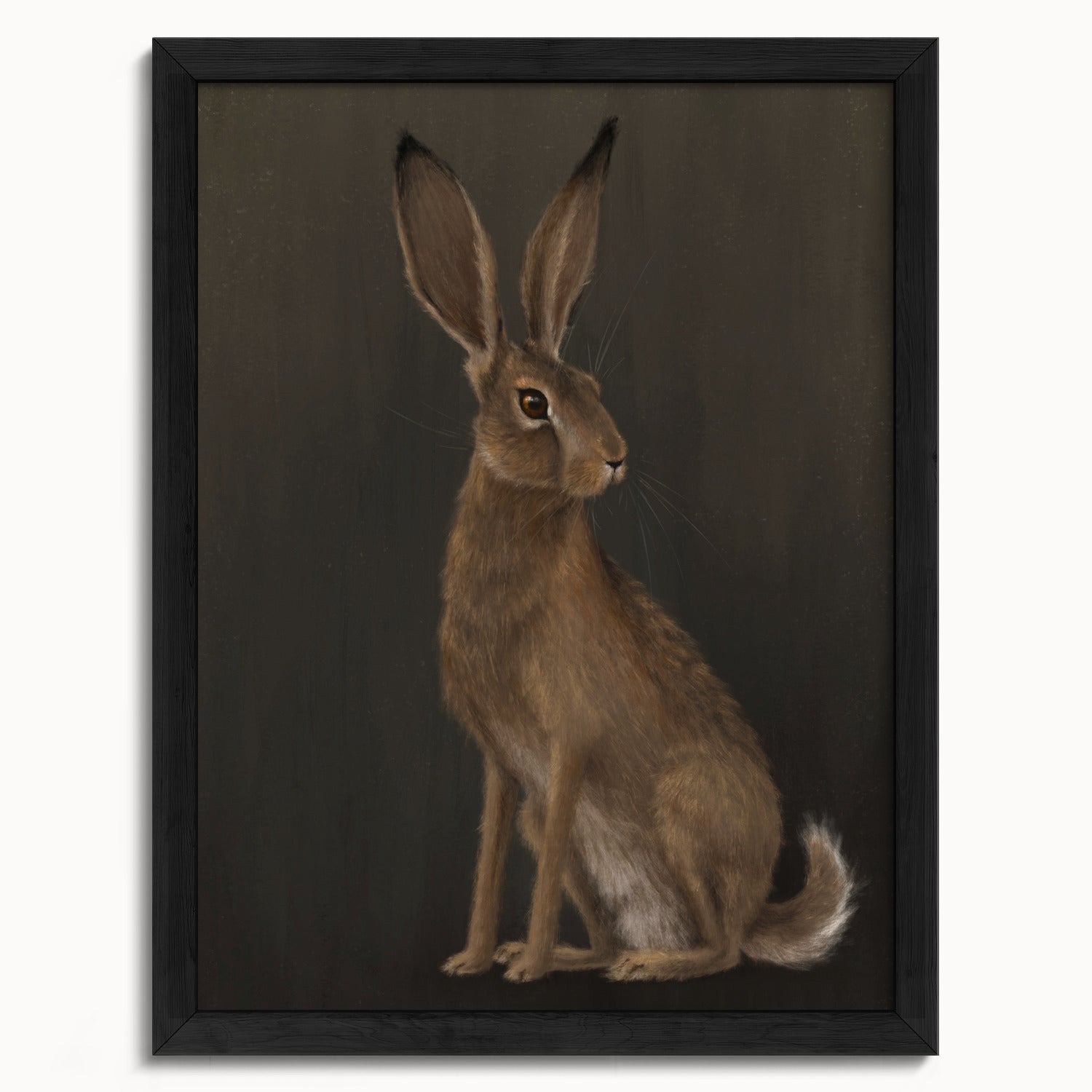 "The Hare - Brown Edition" by Catherine Hébert - Woodland Hare Fine Art Print - Brown Edition - 12"x16" size