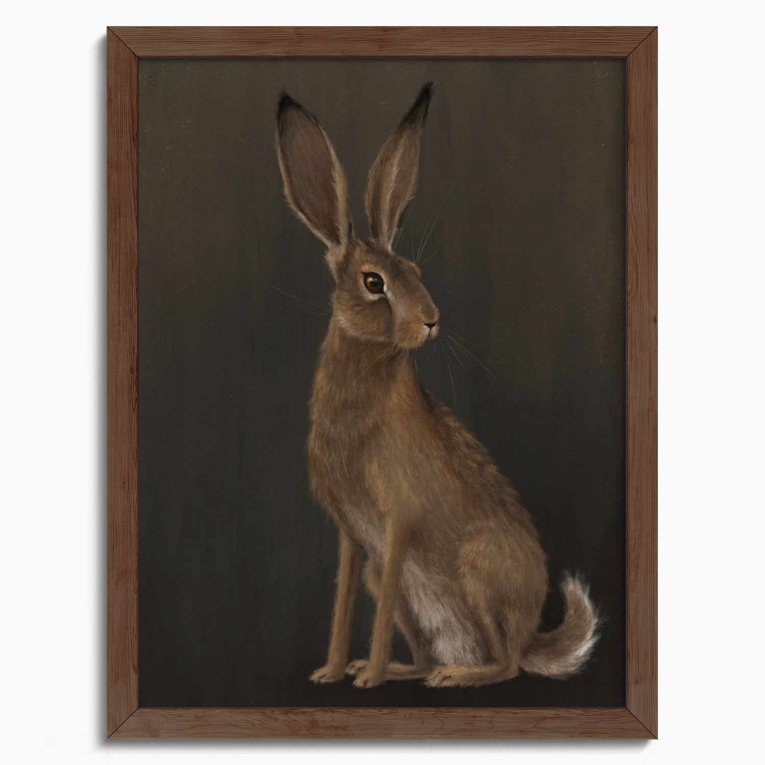 "The Hare - Brown Edition" by Catherine Hébert - Woodland Hare Fine Art Print - Brown Edition - 12"x16" size