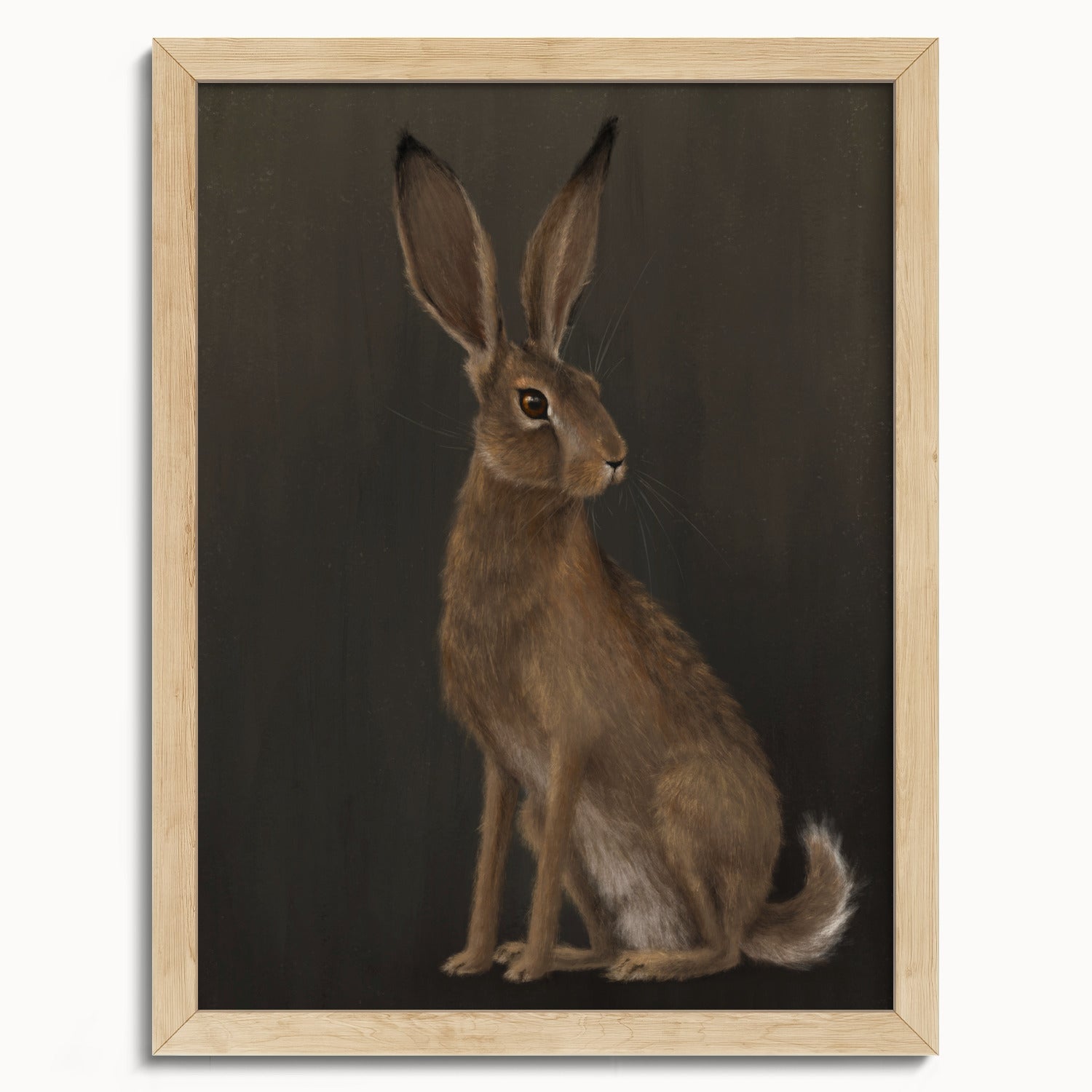 "The Hare - Brown Edition" by Catherine Hébert - Woodland Hare Fine Art Print - Brown Edition - 12"x16" size