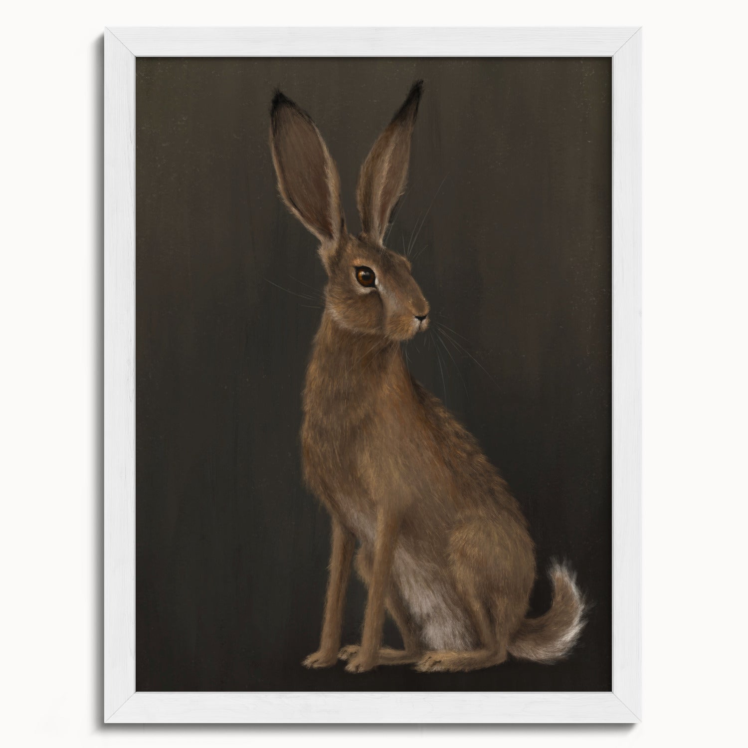 "The Hare - Brown Edition" by Catherine Hébert - Woodland Hare Fine Art Print - Brown Edition - 12"x16" size