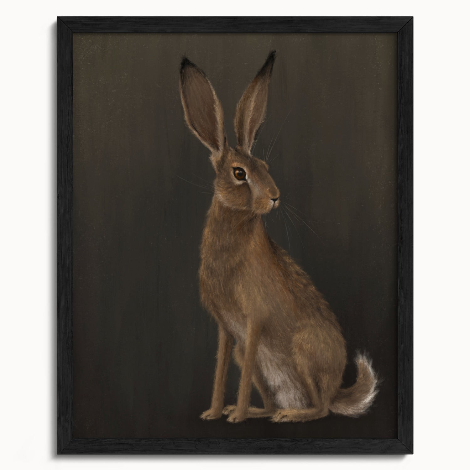 "The Hare - Brown Edition" by Catherine Hébert - Woodland Hare Fine Art Print - Brown Edition - 16"x20" size