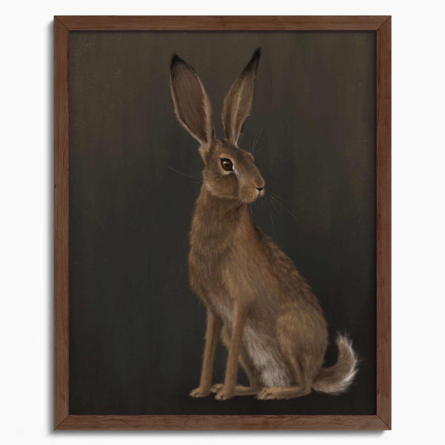 "The Hare - Brown Edition" by Catherine Hébert - Woodland Hare Fine Art Print - Brown Edition - 16"x20" size