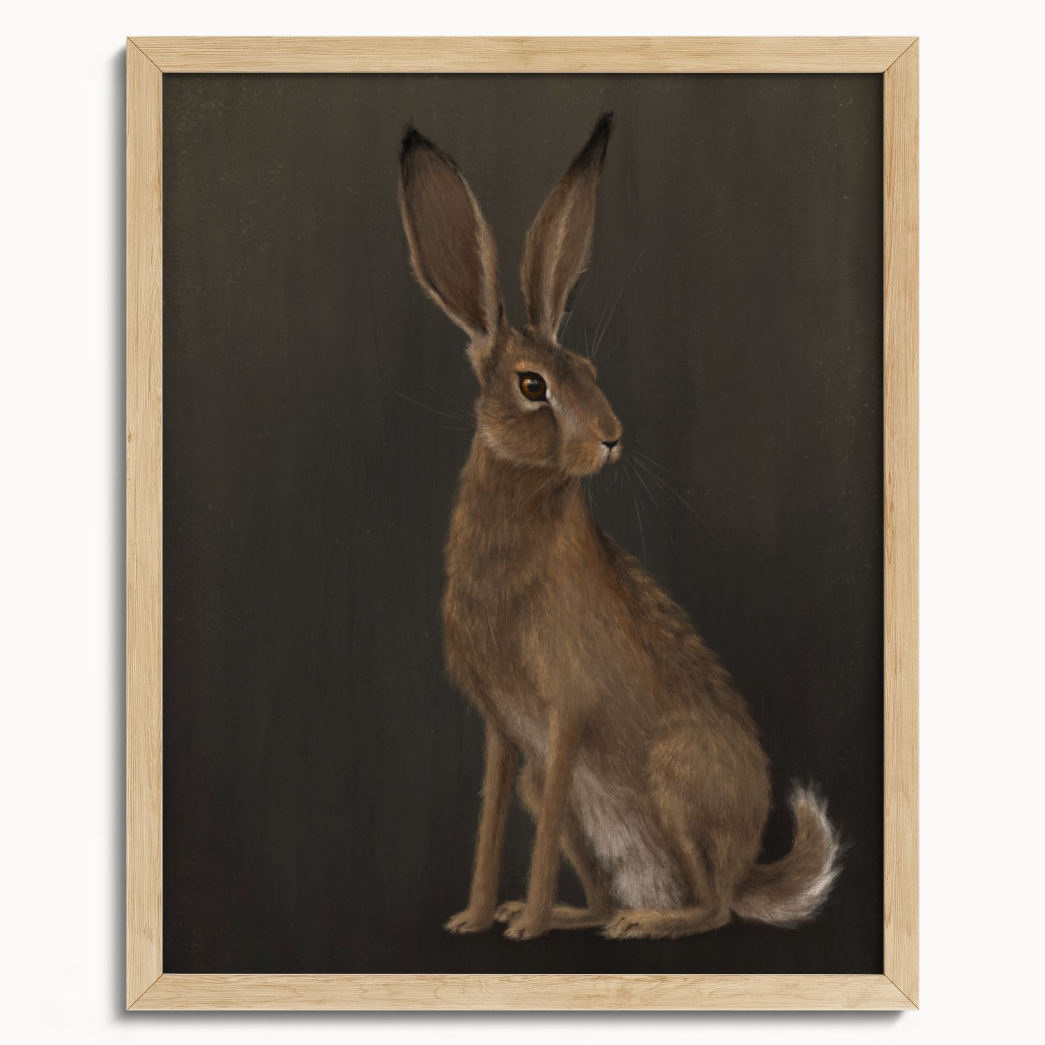 "The Hare - Brown Edition" by Catherine Hébert - Woodland Hare Fine Art Print - Brown Edition - 16"x20" size