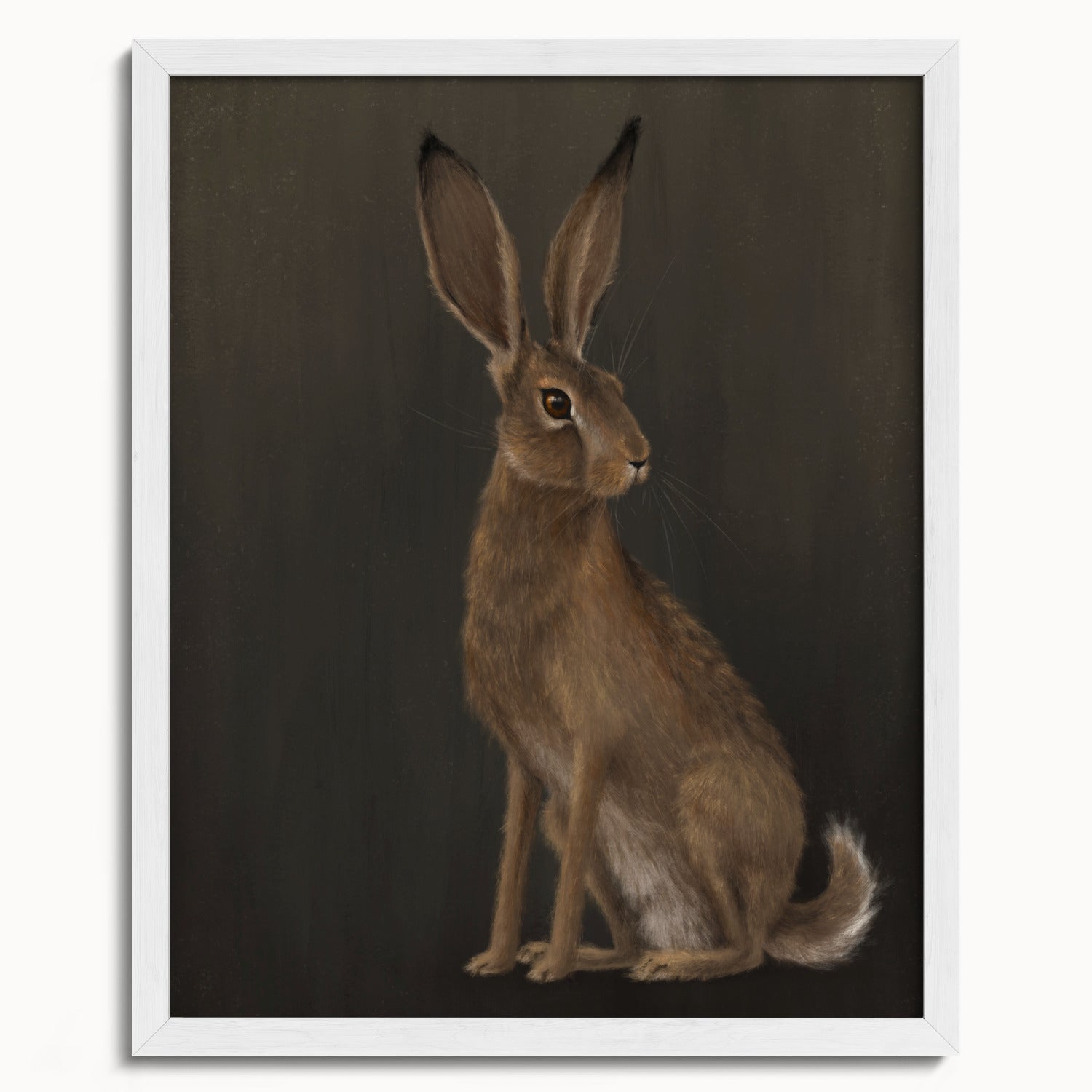 "The Hare - Brown Edition" by Catherine Hébert - Woodland Hare Fine Art Print - Brown Edition - 16"x20" size