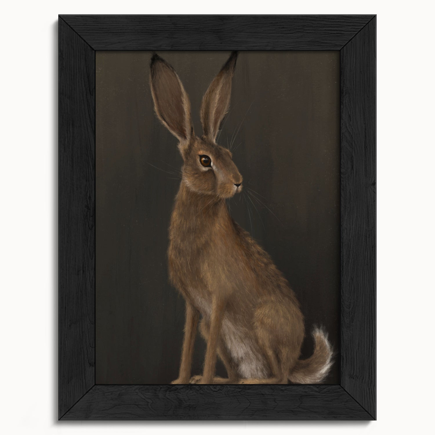 "The Hare - Brown Edition" by Catherine Hébert - Woodland Hare Fine Art Print - Brown Edition - 5"x7" size