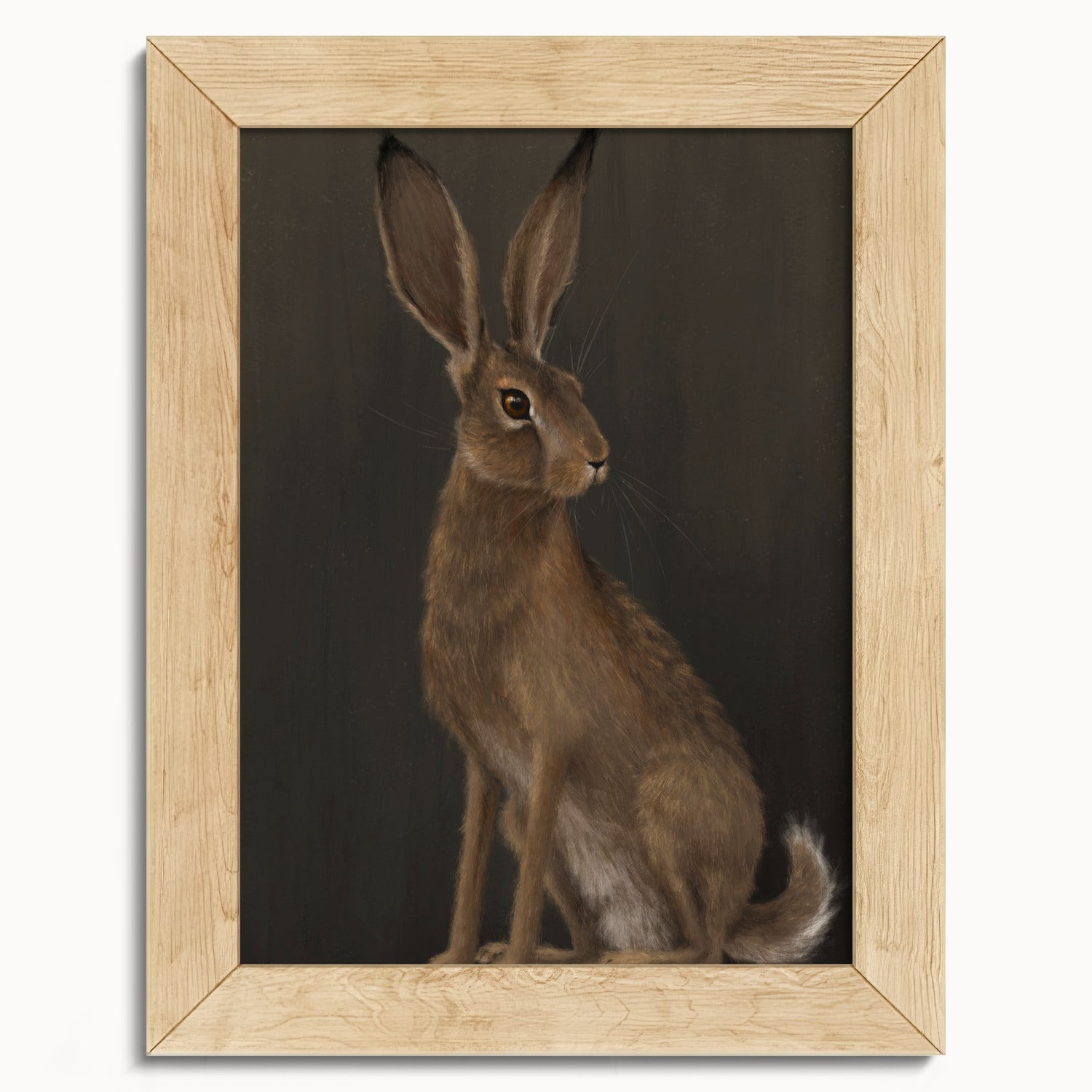 "The Hare - Brown Edition" by Catherine Hébert - Woodland Hare Fine Art Print - Brown Edition - 5"x7" size