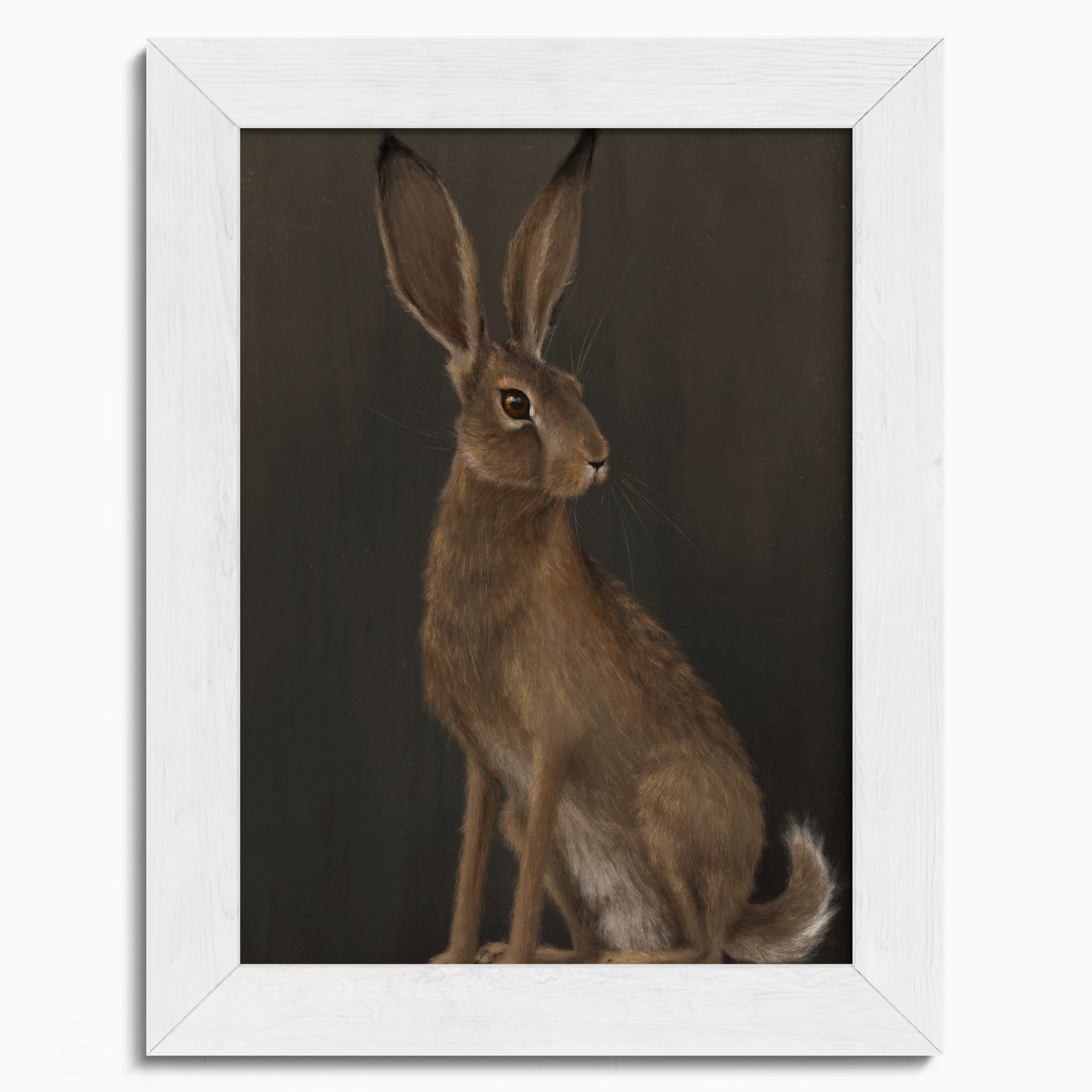 "The Hare - Brown Edition" by Catherine Hébert - Woodland Hare Fine Art Print - Brown Edition - 5"x7" size