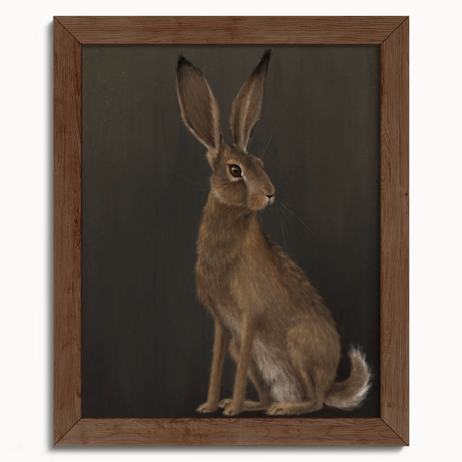 "The Hare - Brown Edition" by Catherine Hébert - Woodland Hare Fine Art Print - Brown Edition - 8"x10" size