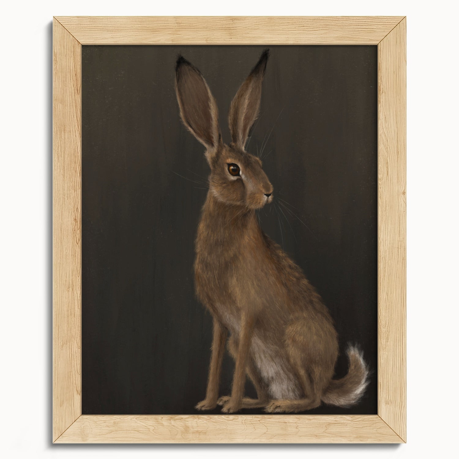 "The Hare - Brown Edition" by Catherine Hébert - Woodland Hare Fine Art Print - Brown Edition - 8"x10" size