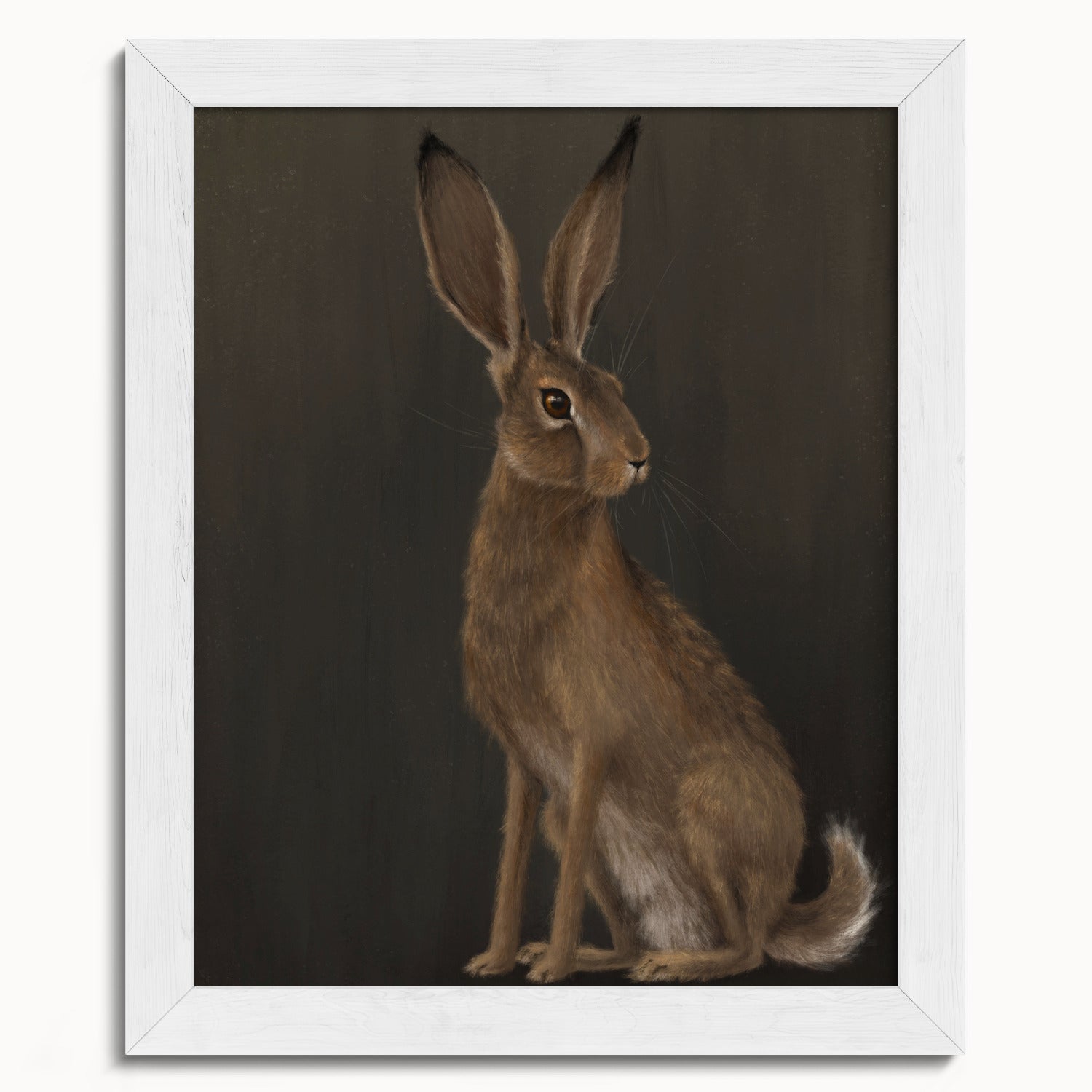 "The Hare - Brown Edition" by Catherine Hébert - Woodland Hare Fine Art Print - Brown Edition - 8"x10" size