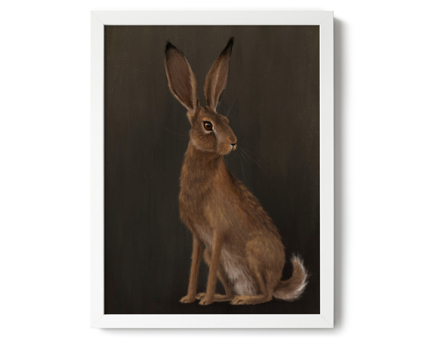 "The Hare - Brown Edition" by Catherine Hébert - Woodland Hare Giclée Art Print - Brown Edition - 16"x20" size