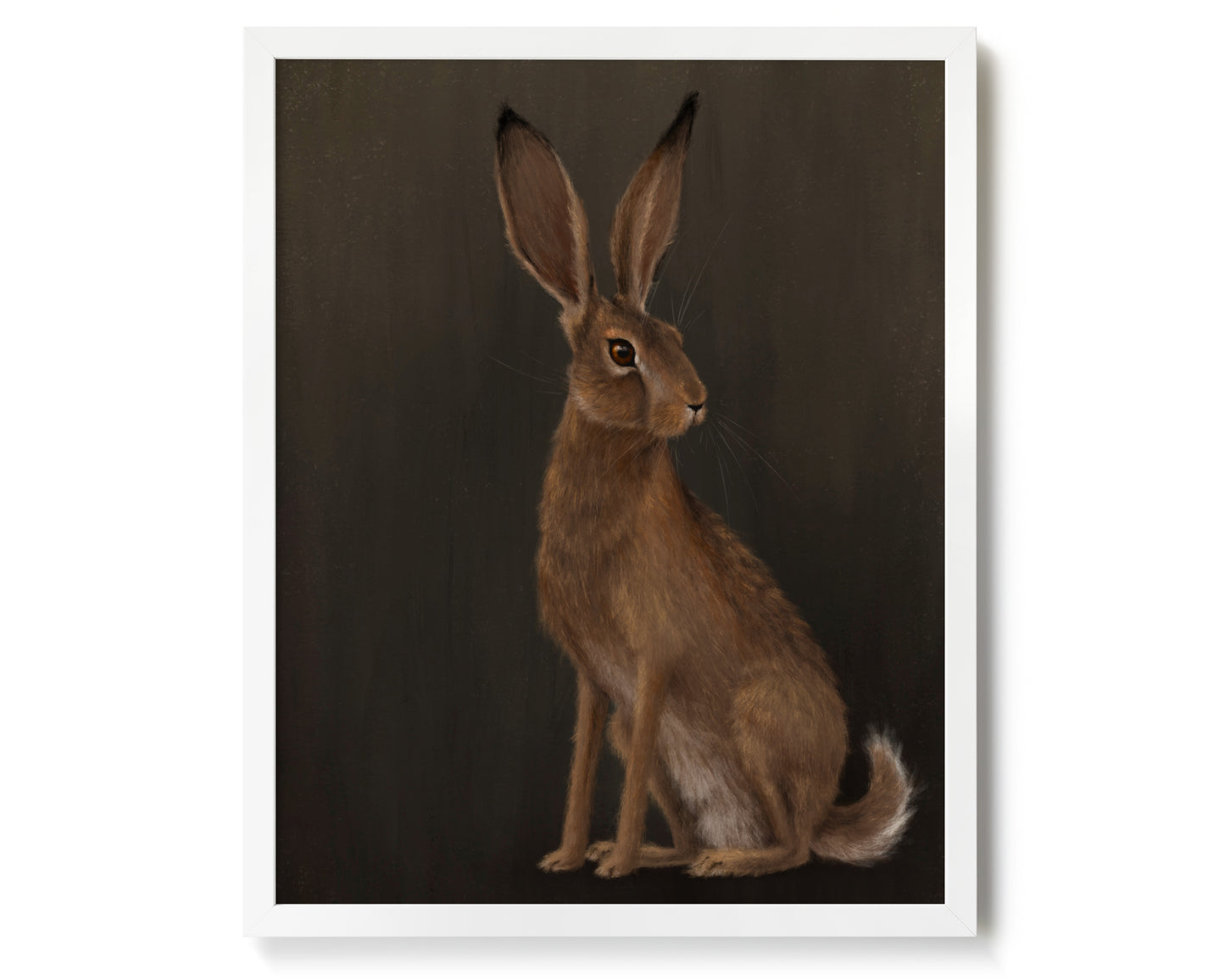 "The Hare - Brown Edition" by Catherine Hébert - Woodland Hare Giclée Art Print - Brown Edition - 12"x16" size