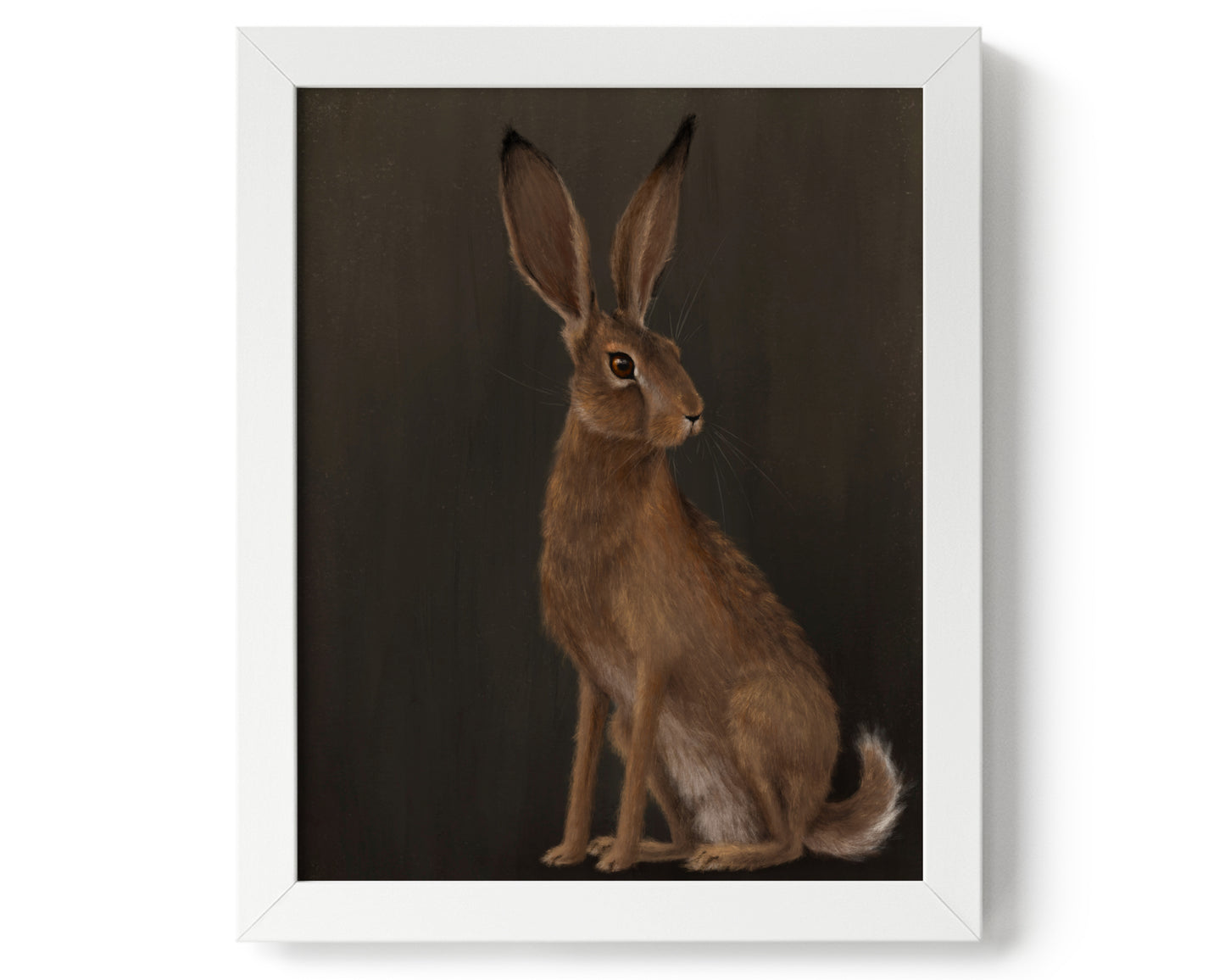 "The Hare - Brown Edition" by Catherine Hébert - Woodland Hare Giclée Art Print - Brown Edition - 8"x10" size