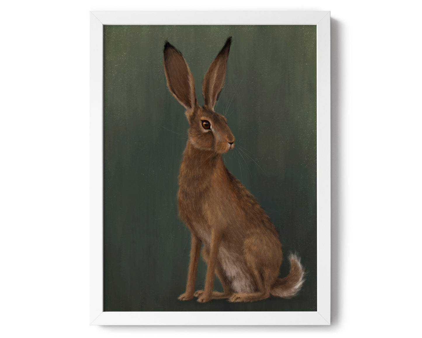 "The Hare - Light Green Edition" by Catherine Hébert - Woodland Hare Giclée Art Print - LIght Green Edition - 12"x16" size