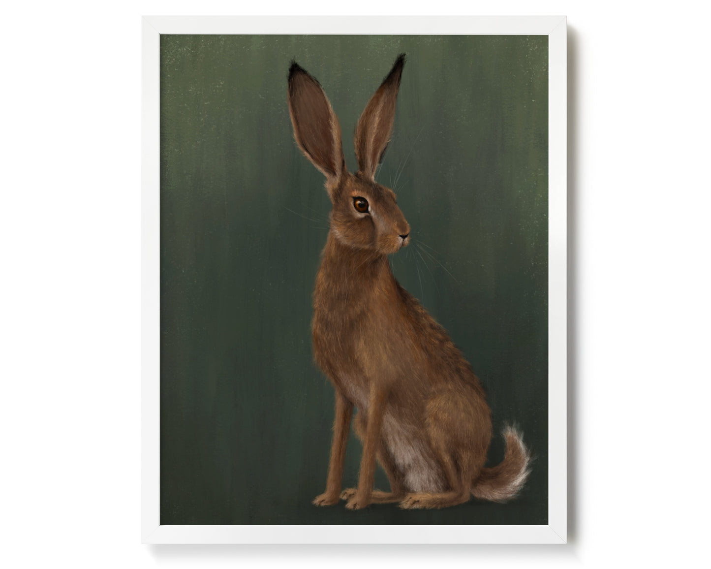 "The Hare - Light Green Edition" by Catherine Hébert - Woodland Hare Giclée Art Print - LIght Green Edition - 16"x20" size