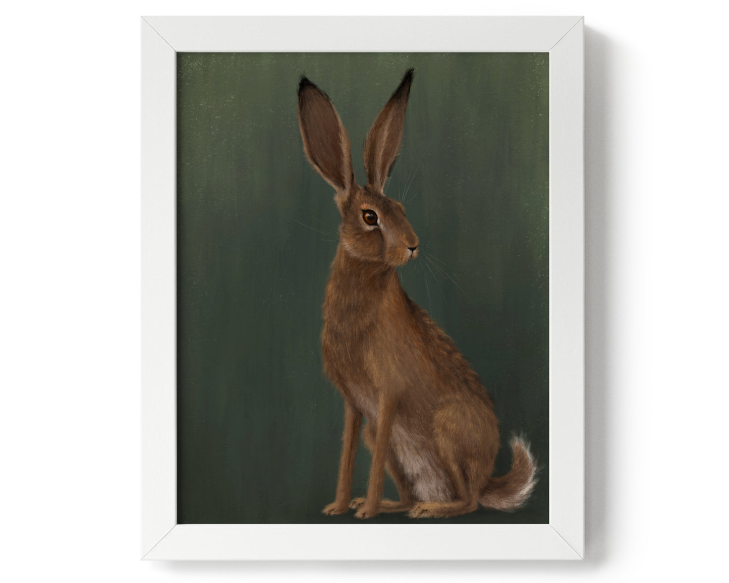 "The Hare - Light Green Edition" by Catherine Hébert - Woodland Hare Giclée Art Print - LIght Green Edition - 8"x10" size