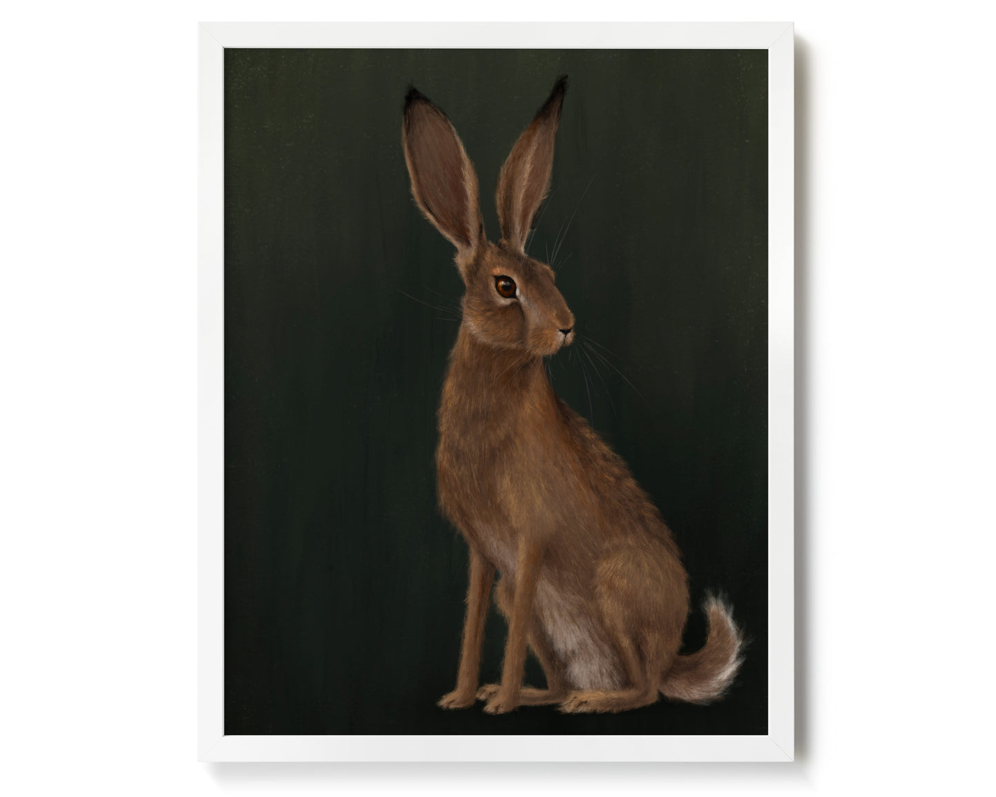 "The Hare" by Catherine Hébert - Woodland Hare Giclée Art Print - 16"x20" size